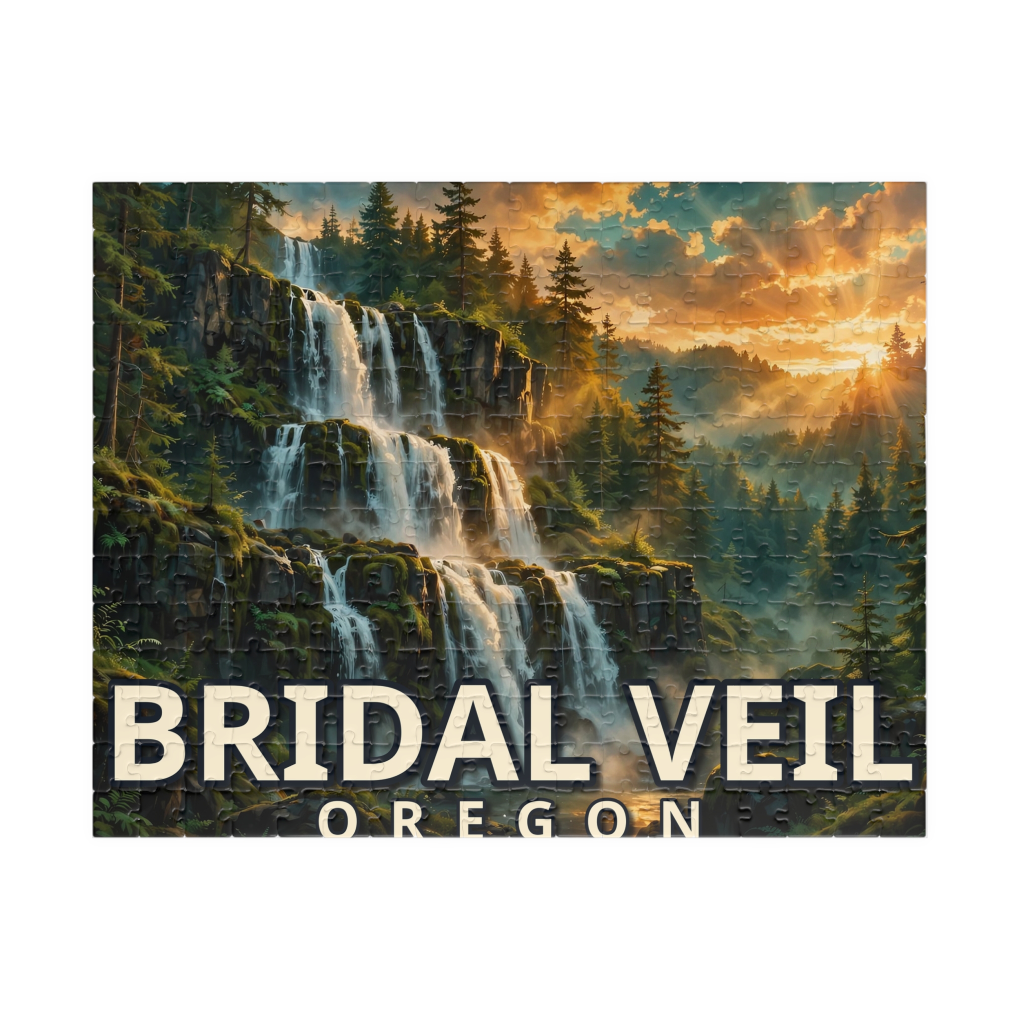 Bridal Veil Oregon Jigsaw Puzzle – Epic Hour Graphic - Image 5