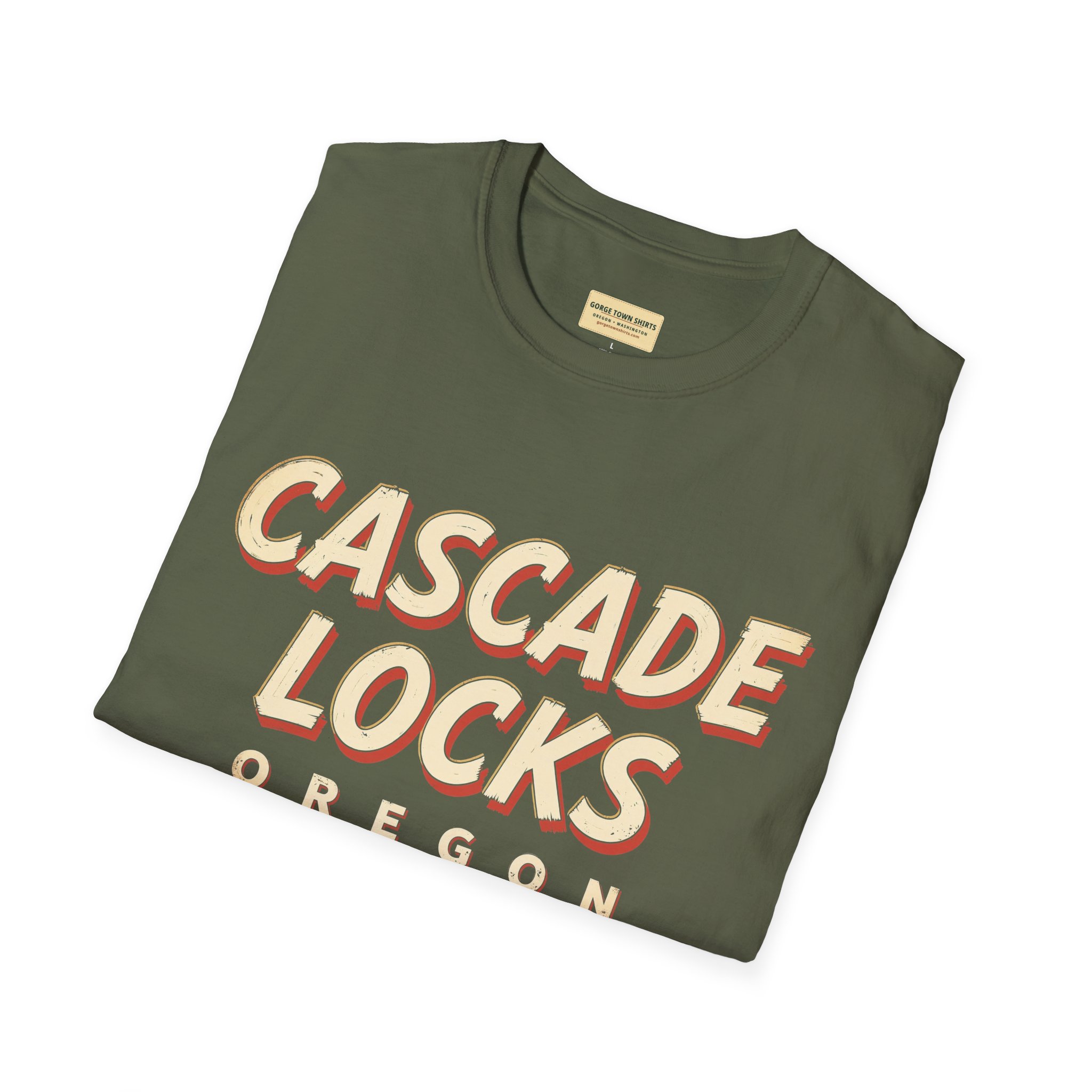 Cascade Locks Oregon Americana T-Shirt - Image 20