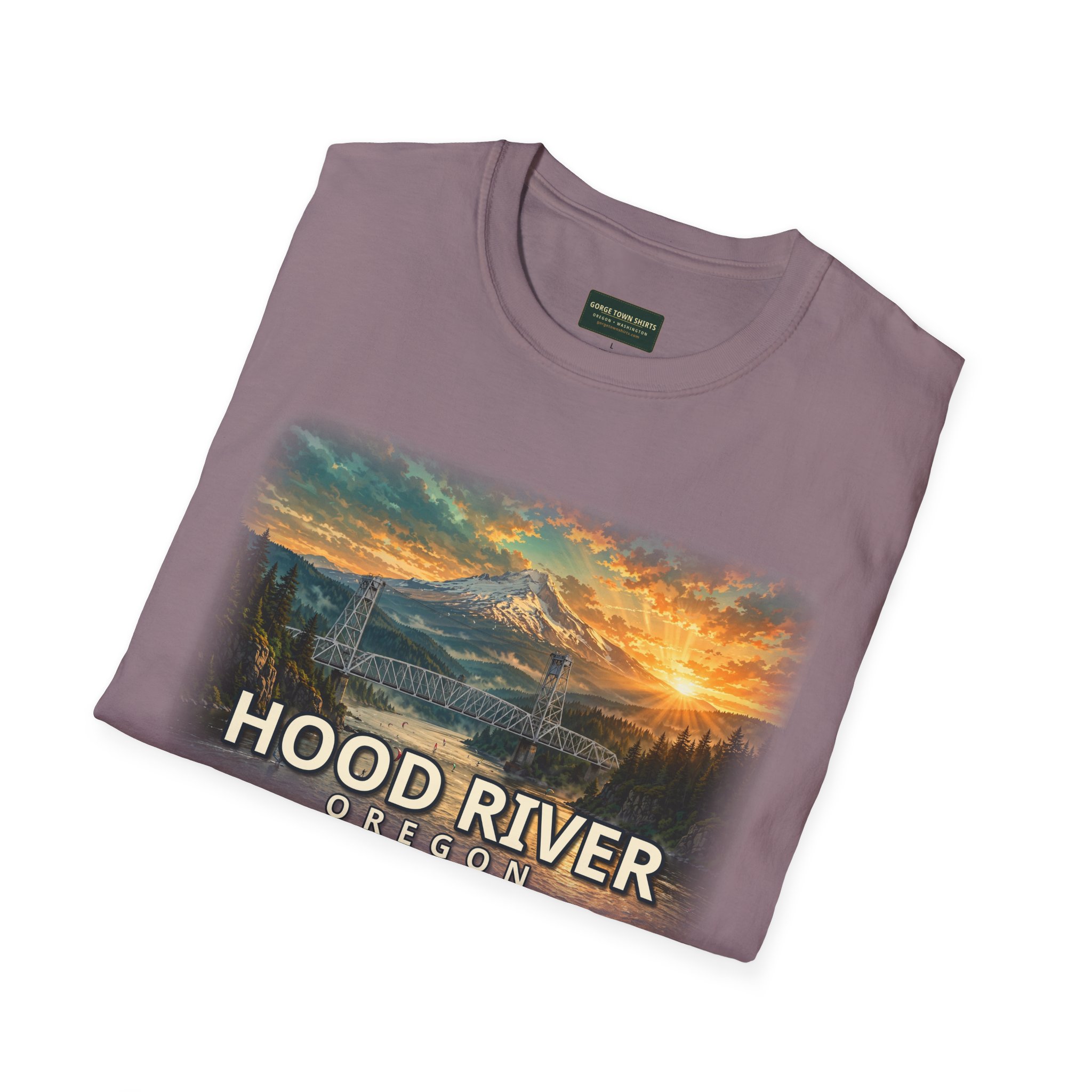 Hood River Oregon T-Shirt – Epic Hour Bridge Graphic - Image 45