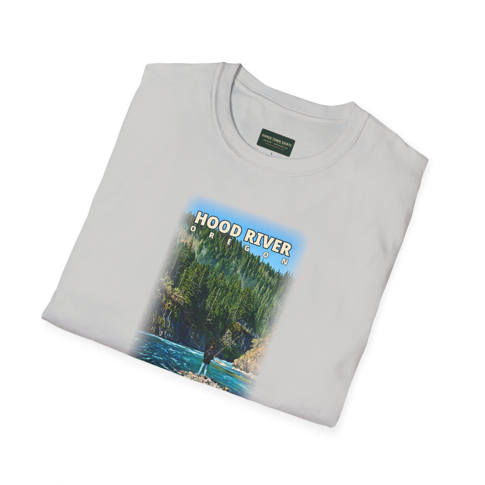 Hood River Oregon Angler T-Shirt - Image 12