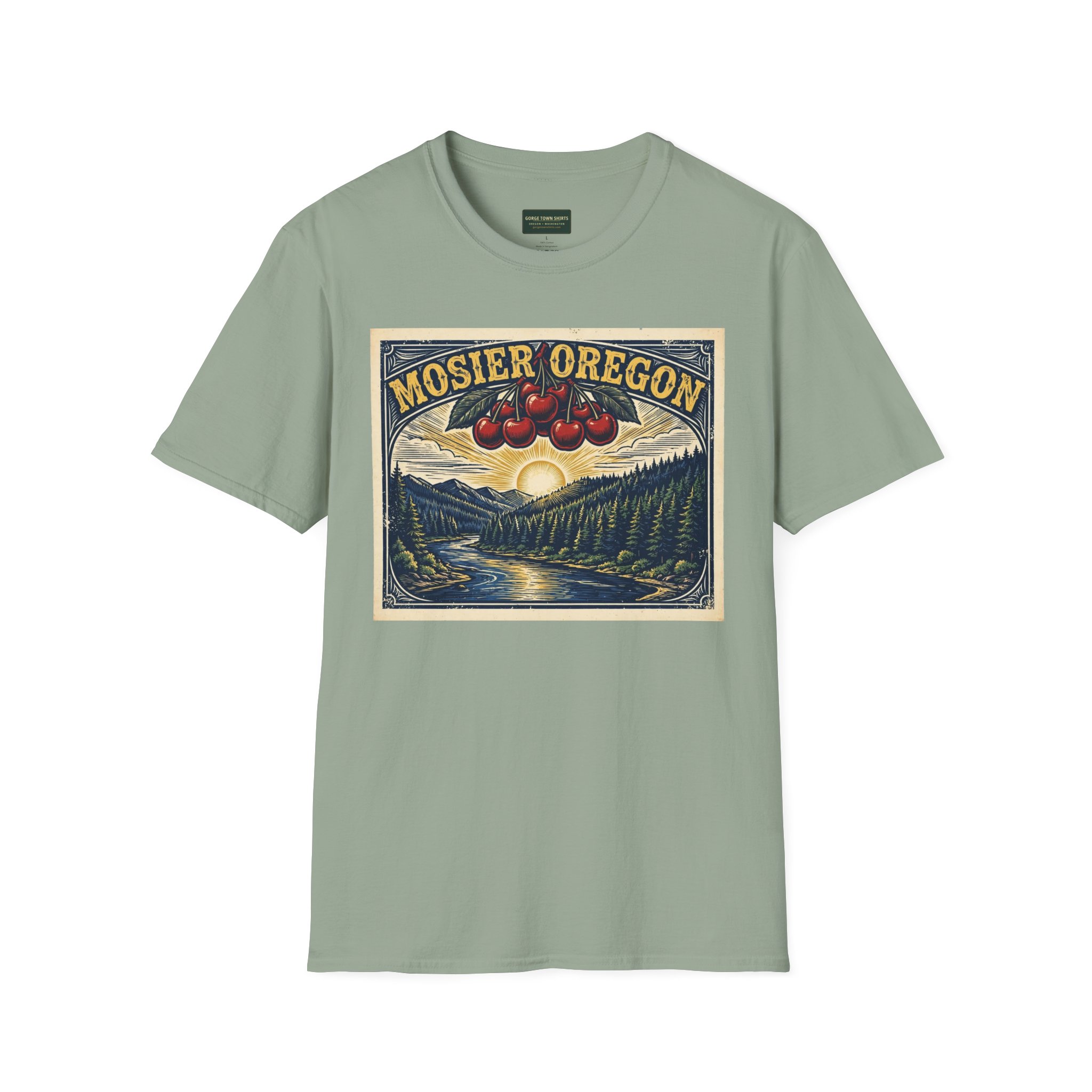 Mosier Oregon T-Shirt – Cherry Poster Graphic - Image 8