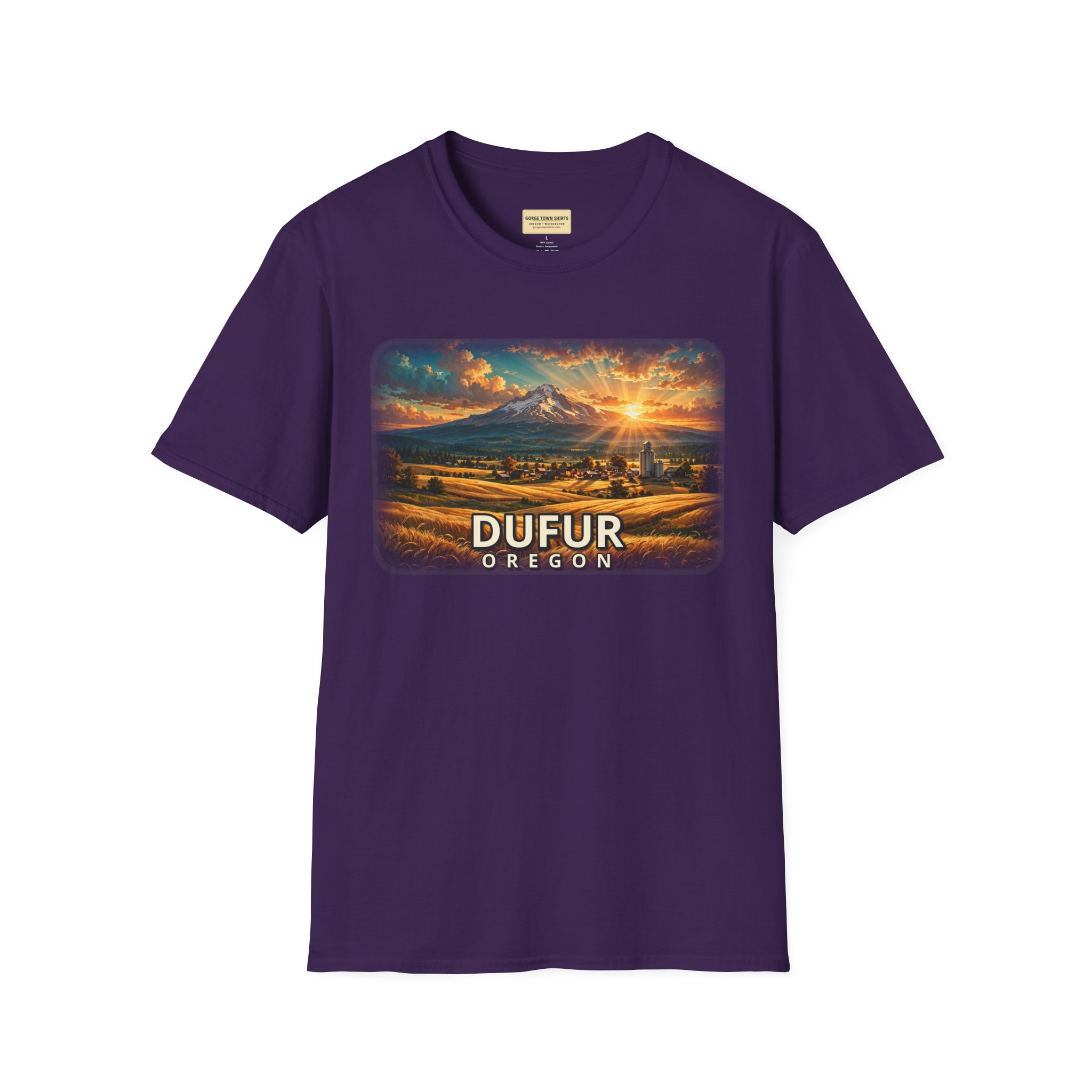 Dufur Oregon T-Shirt – Epic Hour Wheat Fields Mount Hood Graphic - Image 40