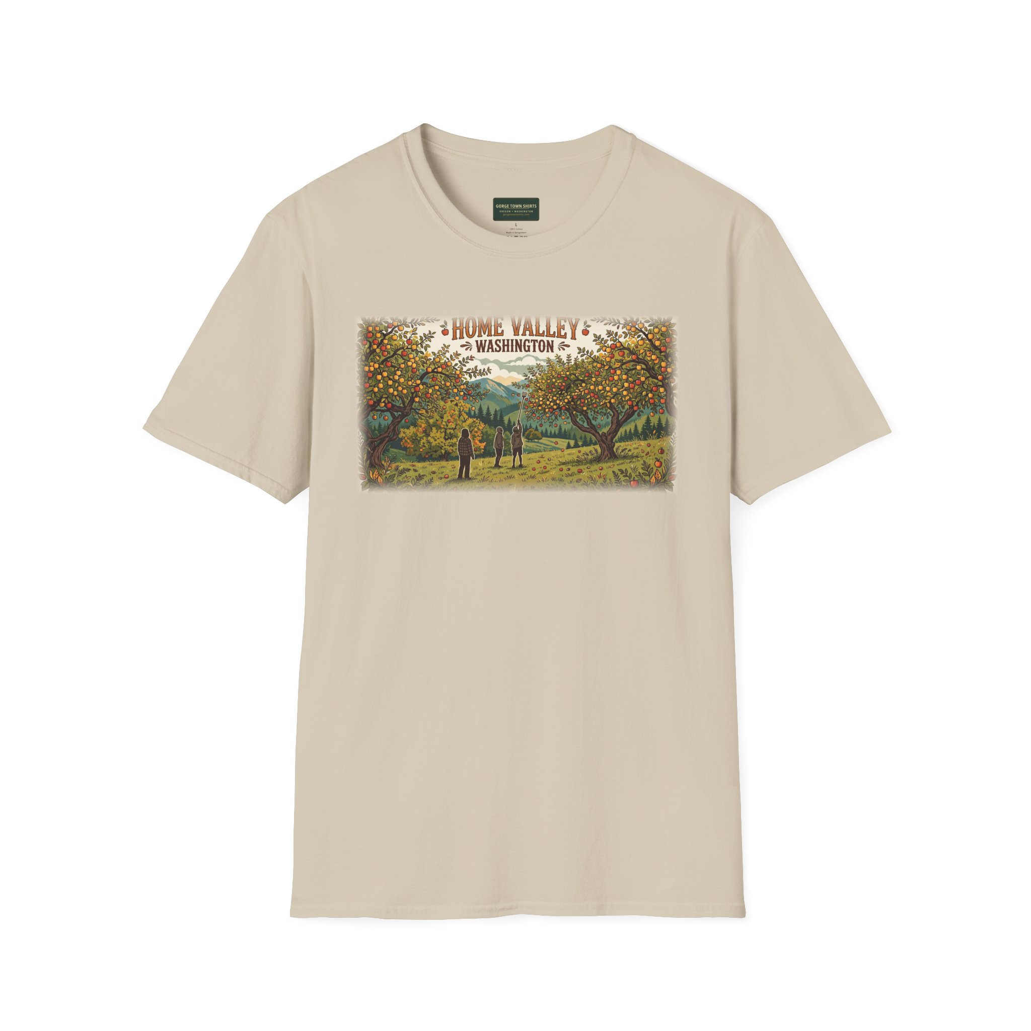 Home Valley Washington T-Shirt – Orchard Harvest Graphic - Image 3