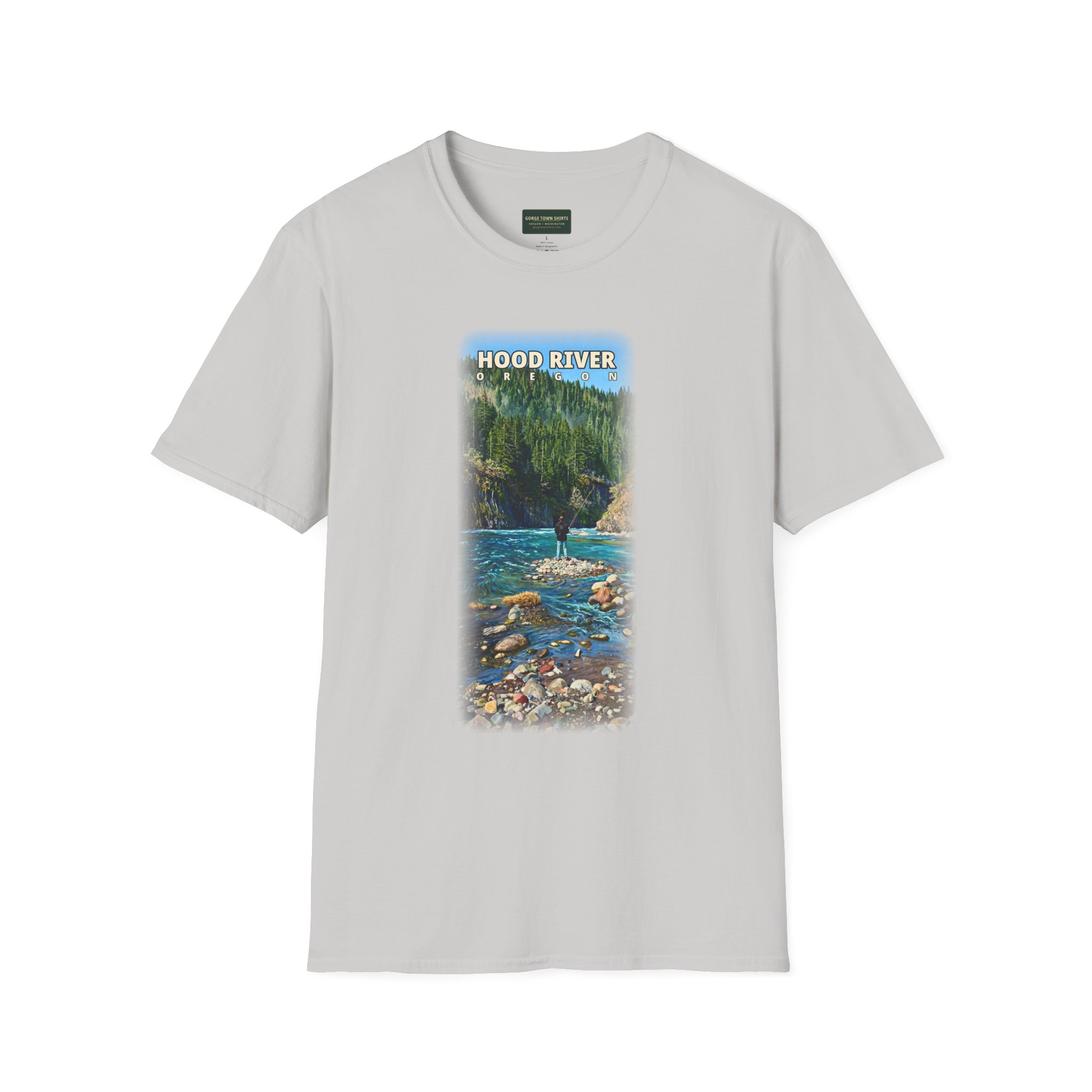 Hood River Oregon Angler T-Shirt - Image 10