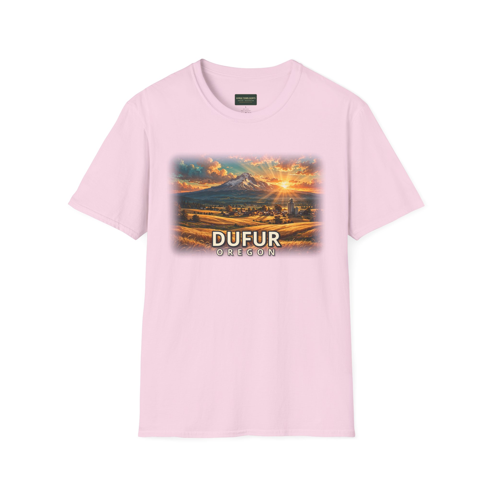 Dufur Oregon T-Shirt – Epic Hour Wheat Fields Mount Hood Graphic - Image 46