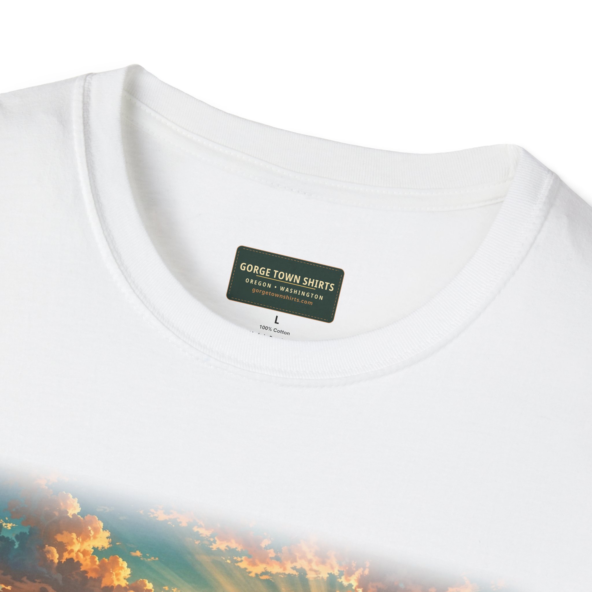 Dufur Oregon T-Shirt – Epic Hour Wheat Fields Mount Hood Graphic - Image 2