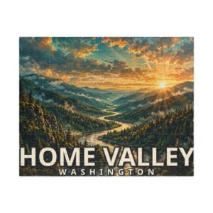 Home Valley Washington Jigsaw Puzzle – Epic Hour Graphic