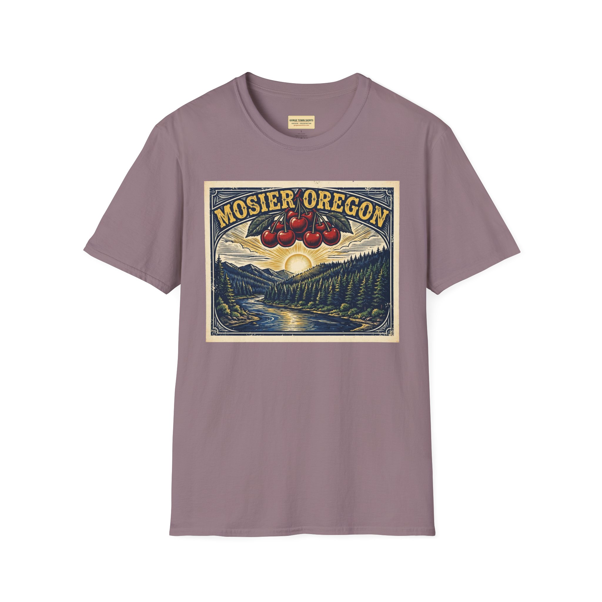 Mosier Oregon T-Shirt – Cherry Poster Graphic - Image 15