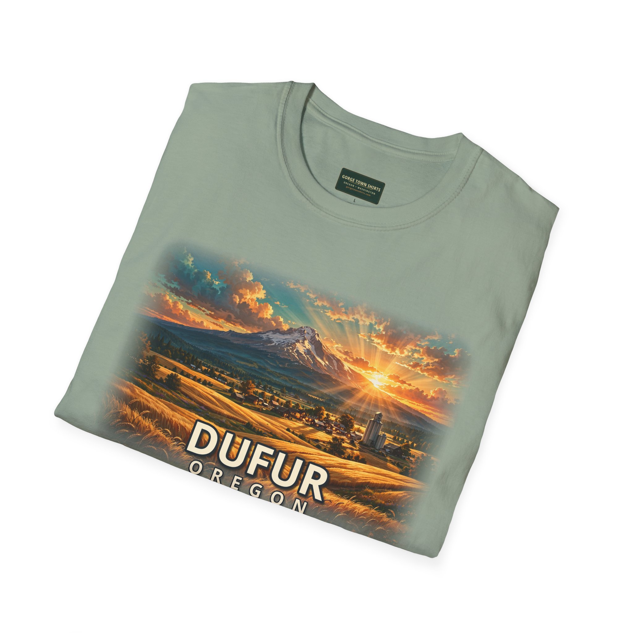 Dufur Oregon T-Shirt – Epic Hour Wheat Fields Mount Hood Graphic - Image 24