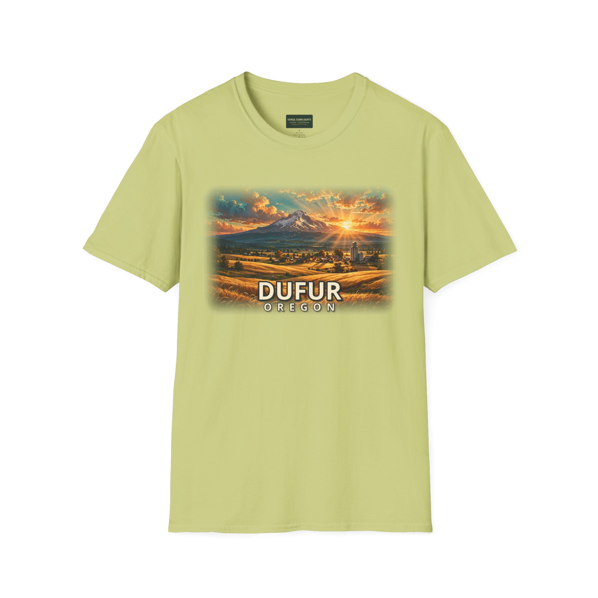 Dufur Oregon T-Shirt – Epic Hour Wheat Fields Mount Hood Graphic - Image 16