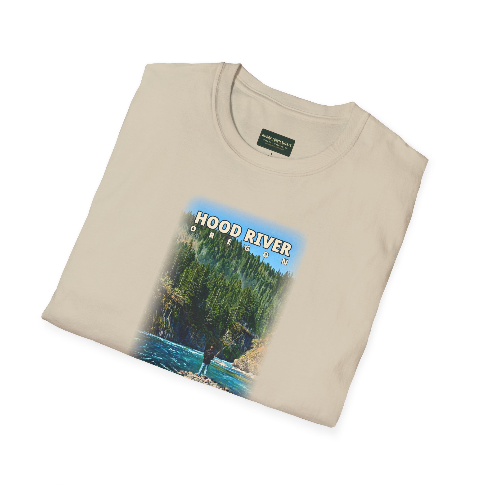 Hood River Oregon Angler T-Shirt - Image 9