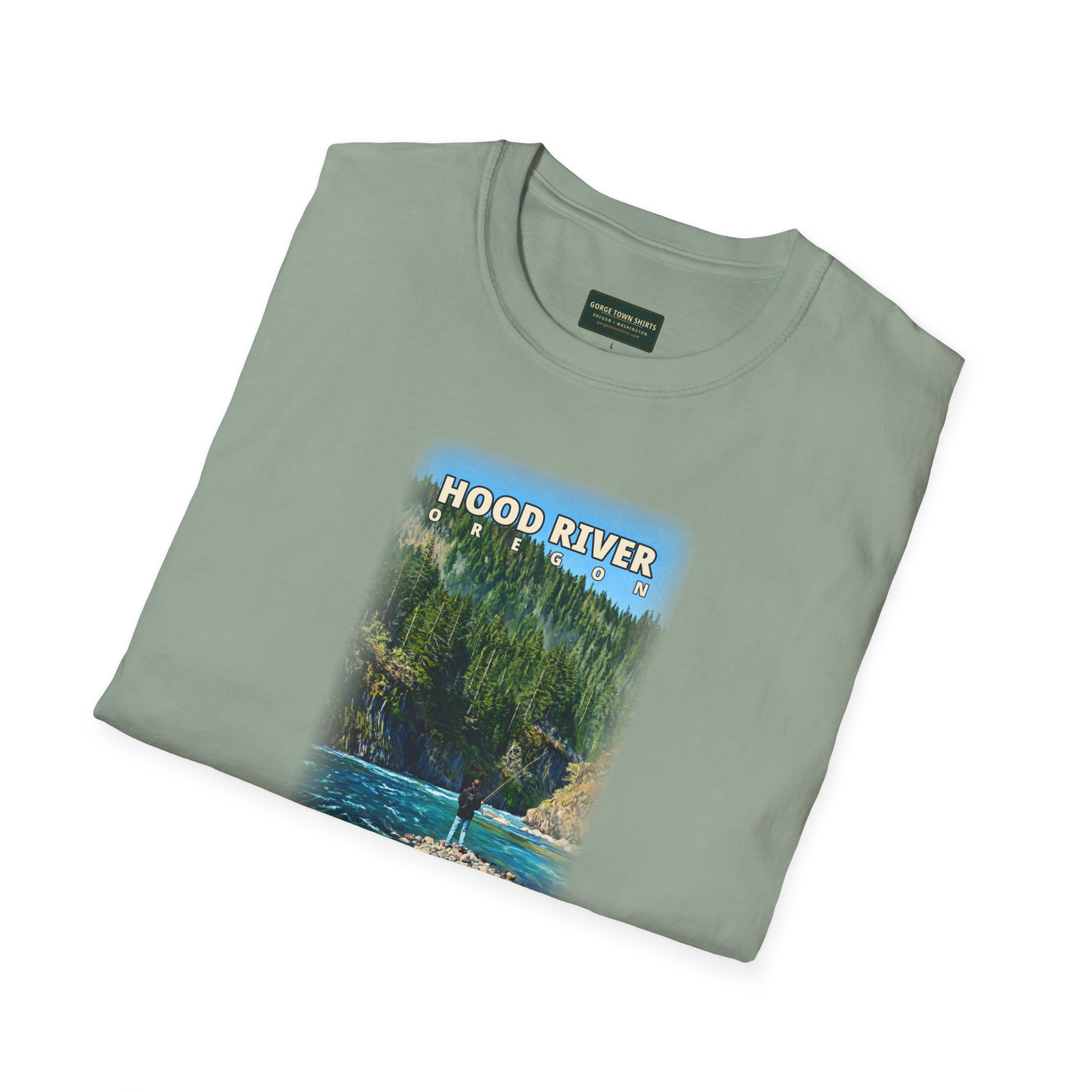 Hood River Oregon Angler T-Shirt - Image 24