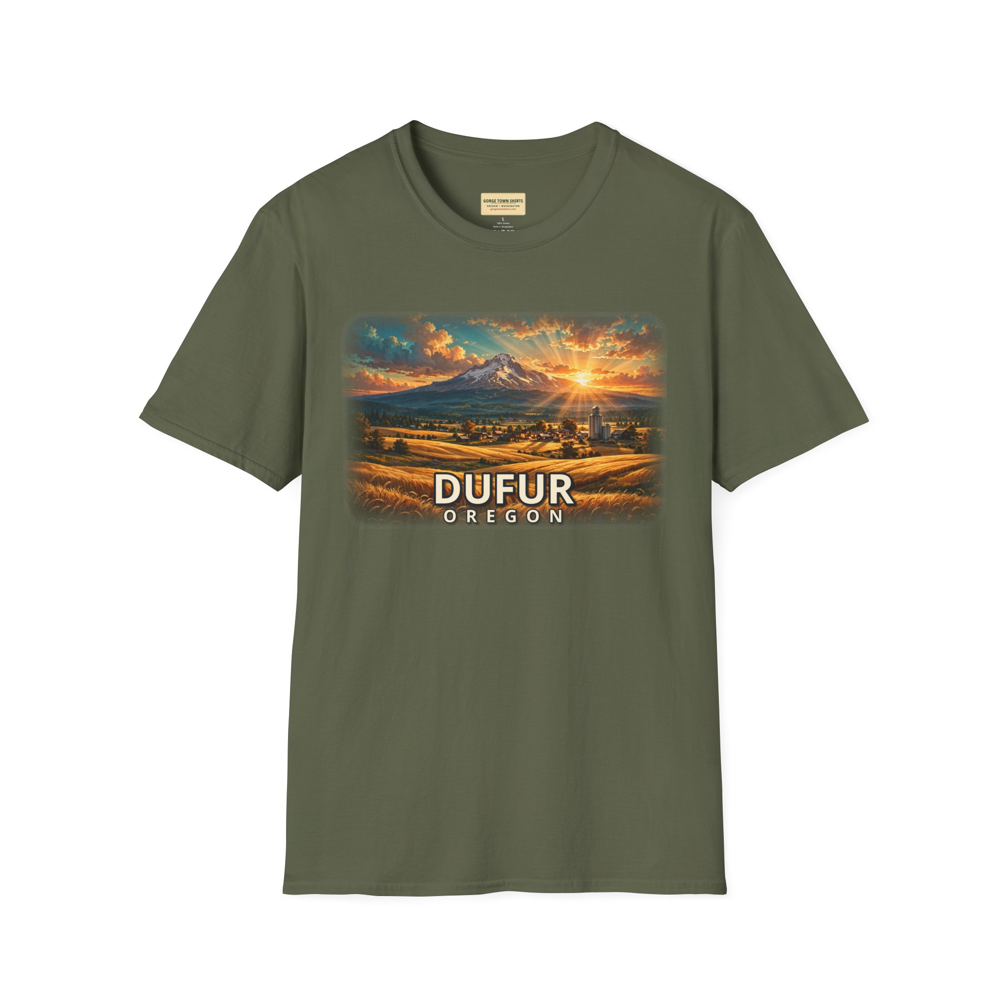 Dufur Oregon T-Shirt – Epic Hour Wheat Fields Mount Hood Graphic - Image 19