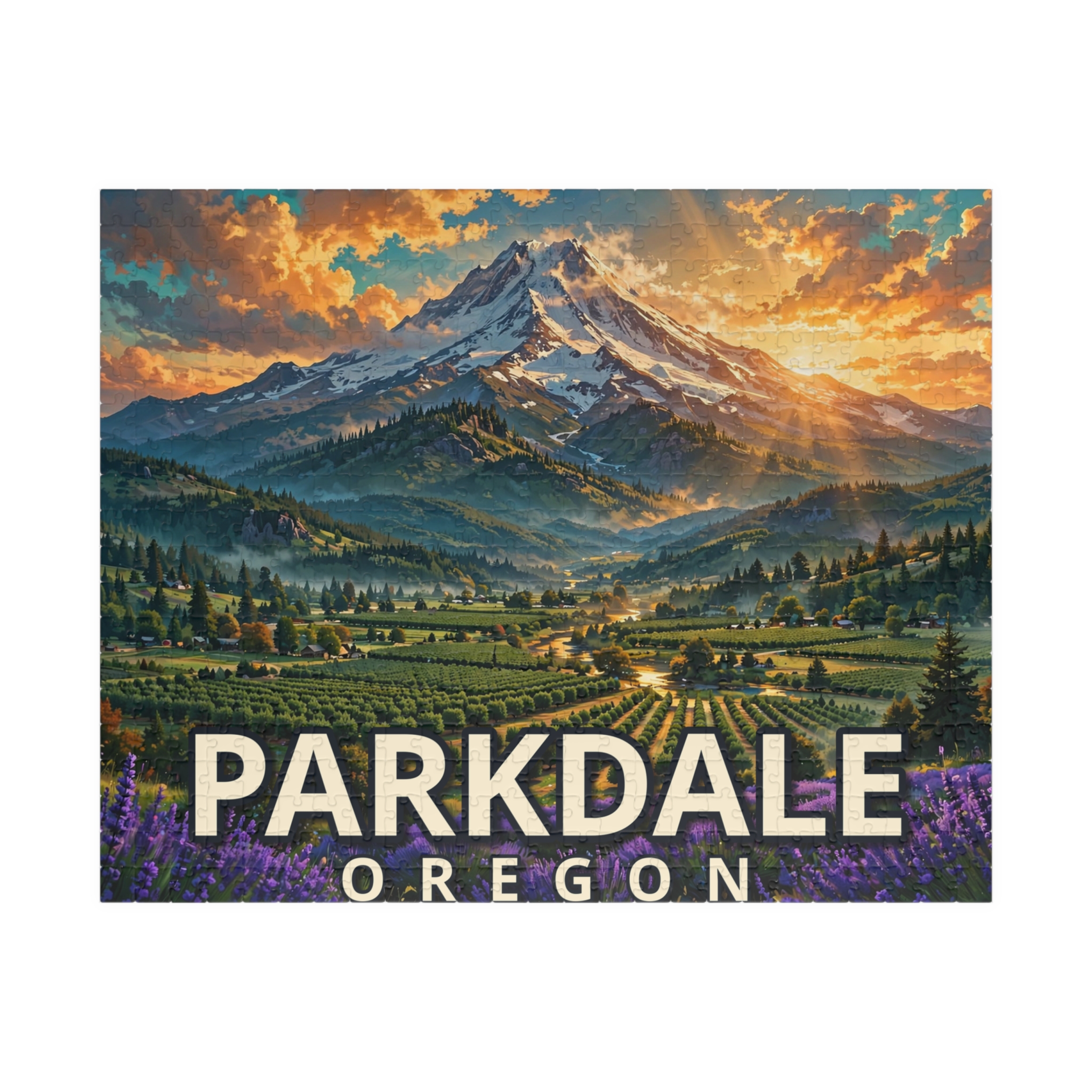 Parkdale Oregon Jigsaw Puzzle – Epic Hour Graphic - Image 9