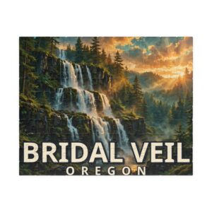 Bridal Veil Oregon Jigsaw Puzzle – Epic Hour Graphic