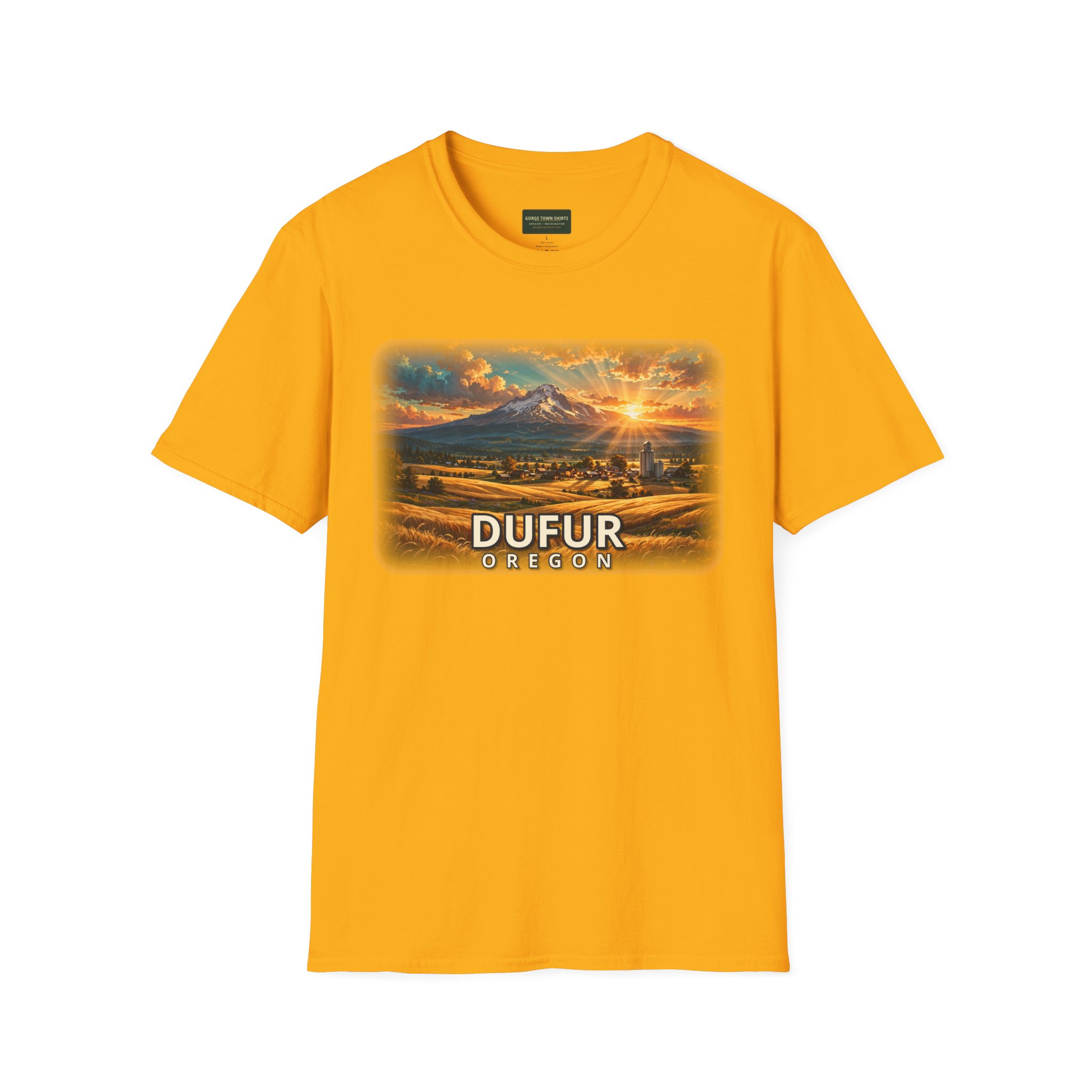 Dufur Oregon T-Shirt – Epic Hour Wheat Fields Mount Hood Graphic - Image 13