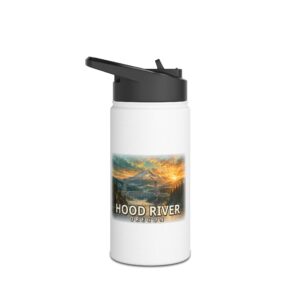 Hood River Oregon Stainless Steel Water Bottle – Epic Hour Graphic
