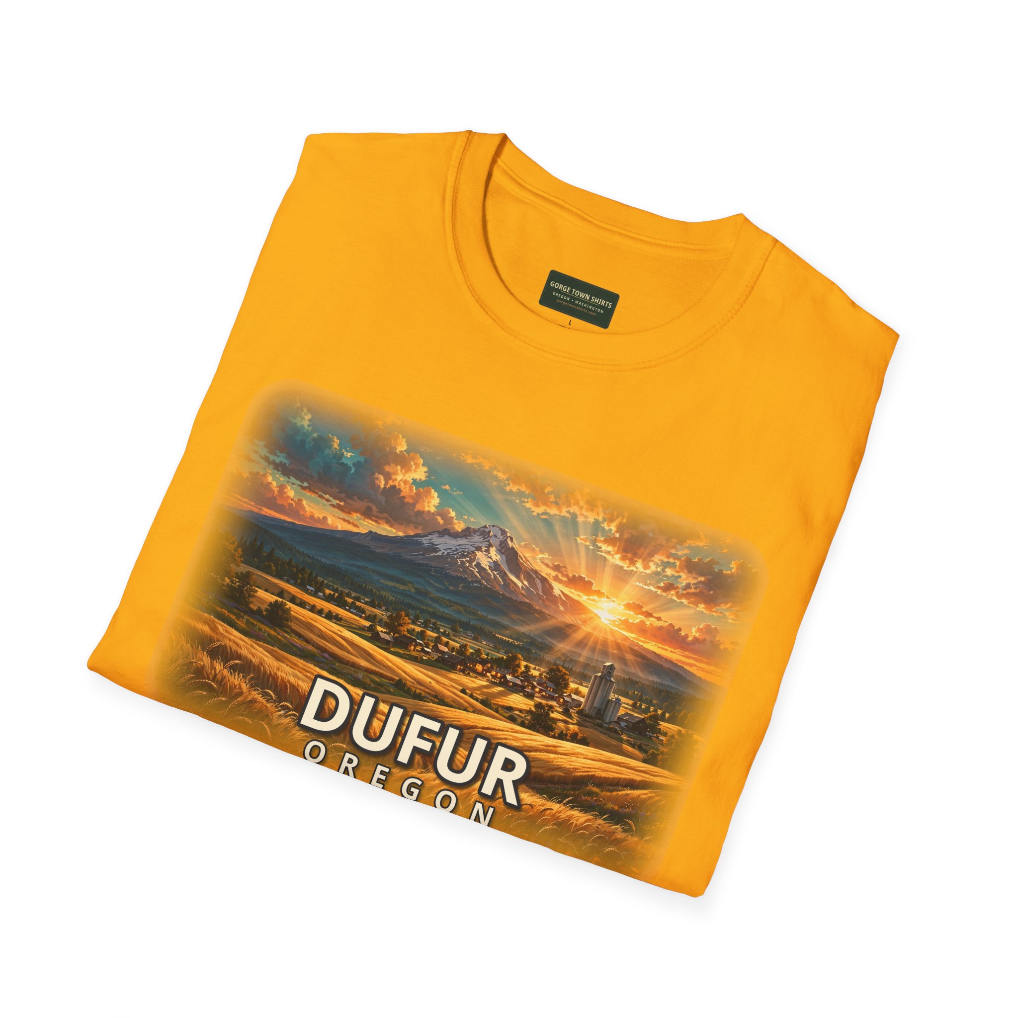 Dufur Oregon T-Shirt – Epic Hour Wheat Fields Mount Hood Graphic - Image 15