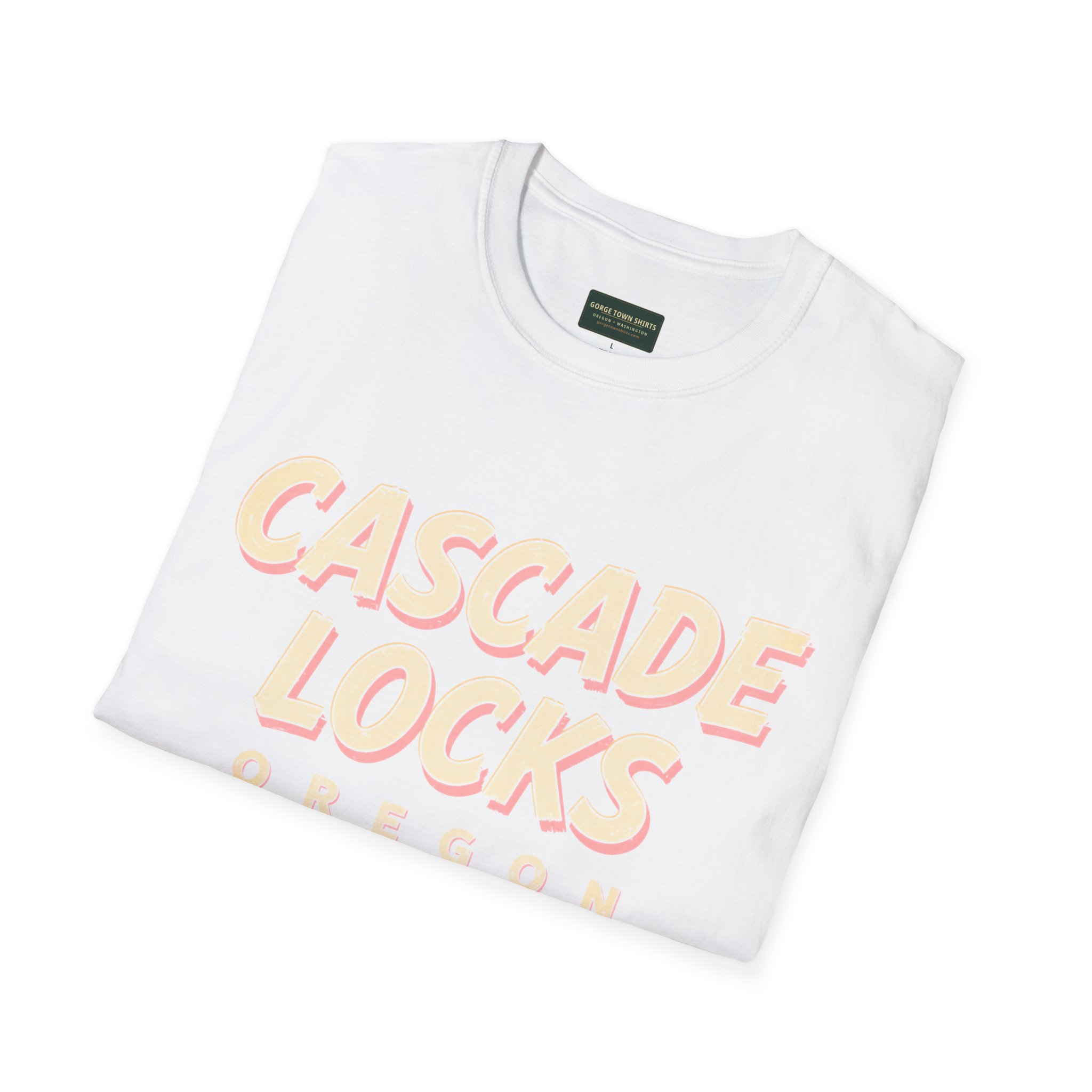 Cascade Locks Oregon Americana T-Shirt - Image 3