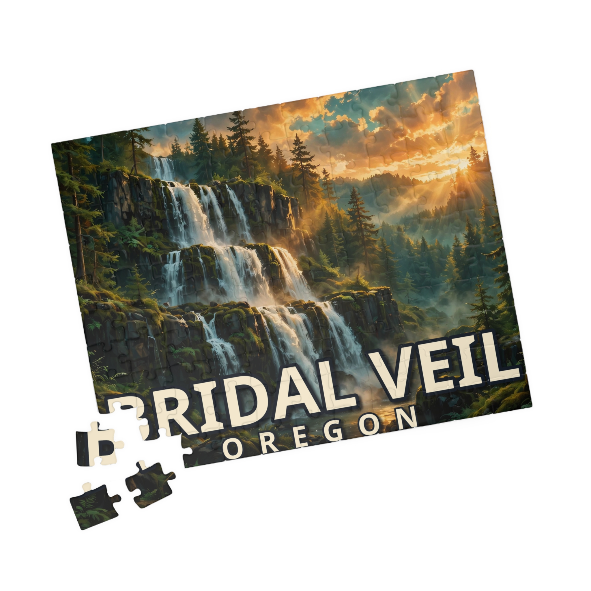 Bridal Veil Oregon Jigsaw Puzzle – Epic Hour Graphic - Image 3