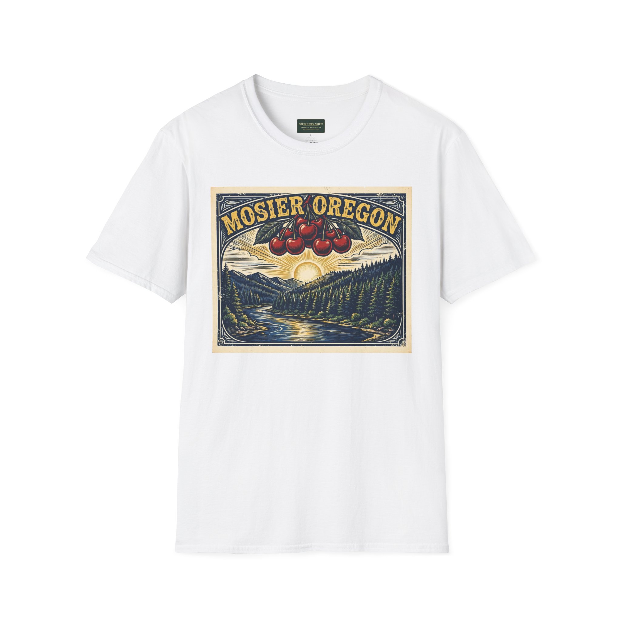 Mosier Oregon T-Shirt – Cherry Poster Graphic