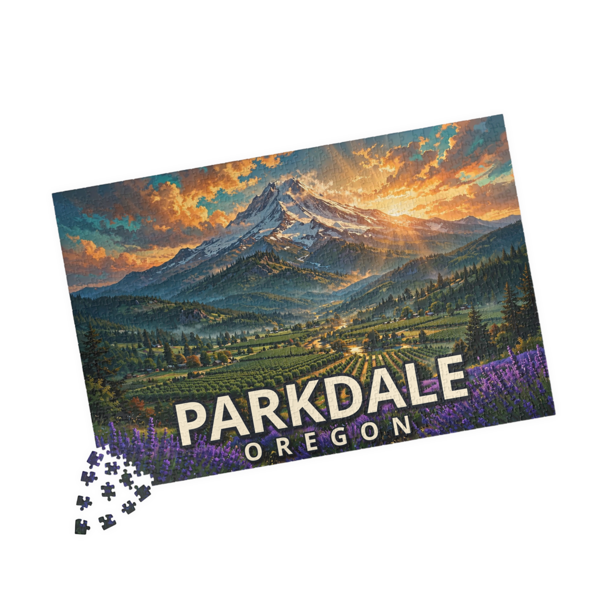 Parkdale Oregon Jigsaw Puzzle – Epic Hour Graphic - Image 15
