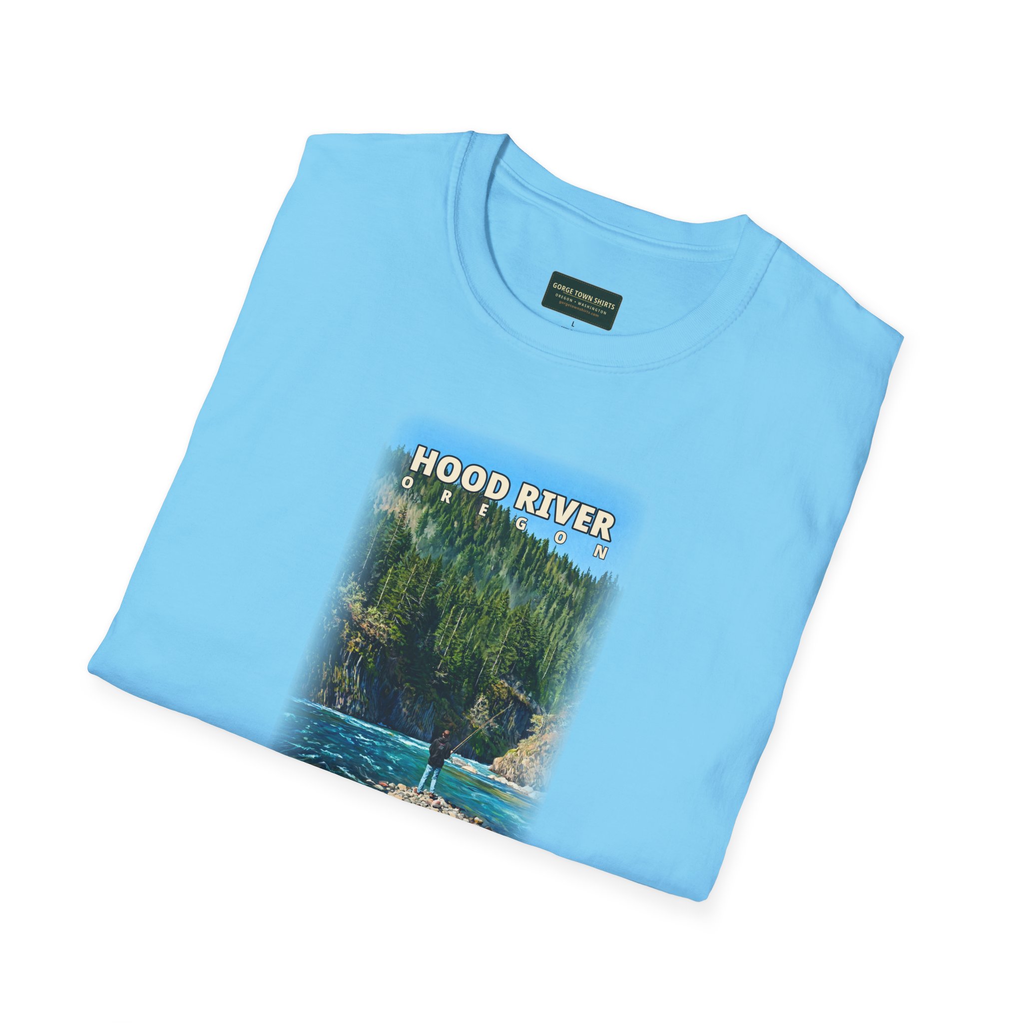 Hood River Oregon Angler T-Shirt - Image 33