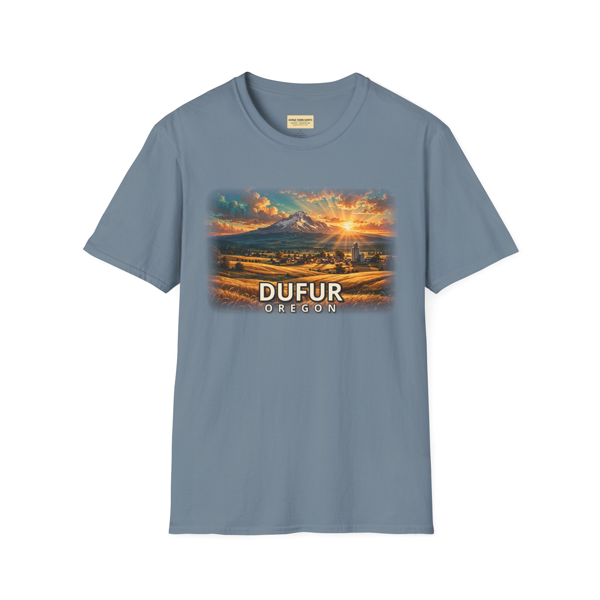 Dufur Oregon T-Shirt – Epic Hour Wheat Fields Mount Hood Graphic - Image 34