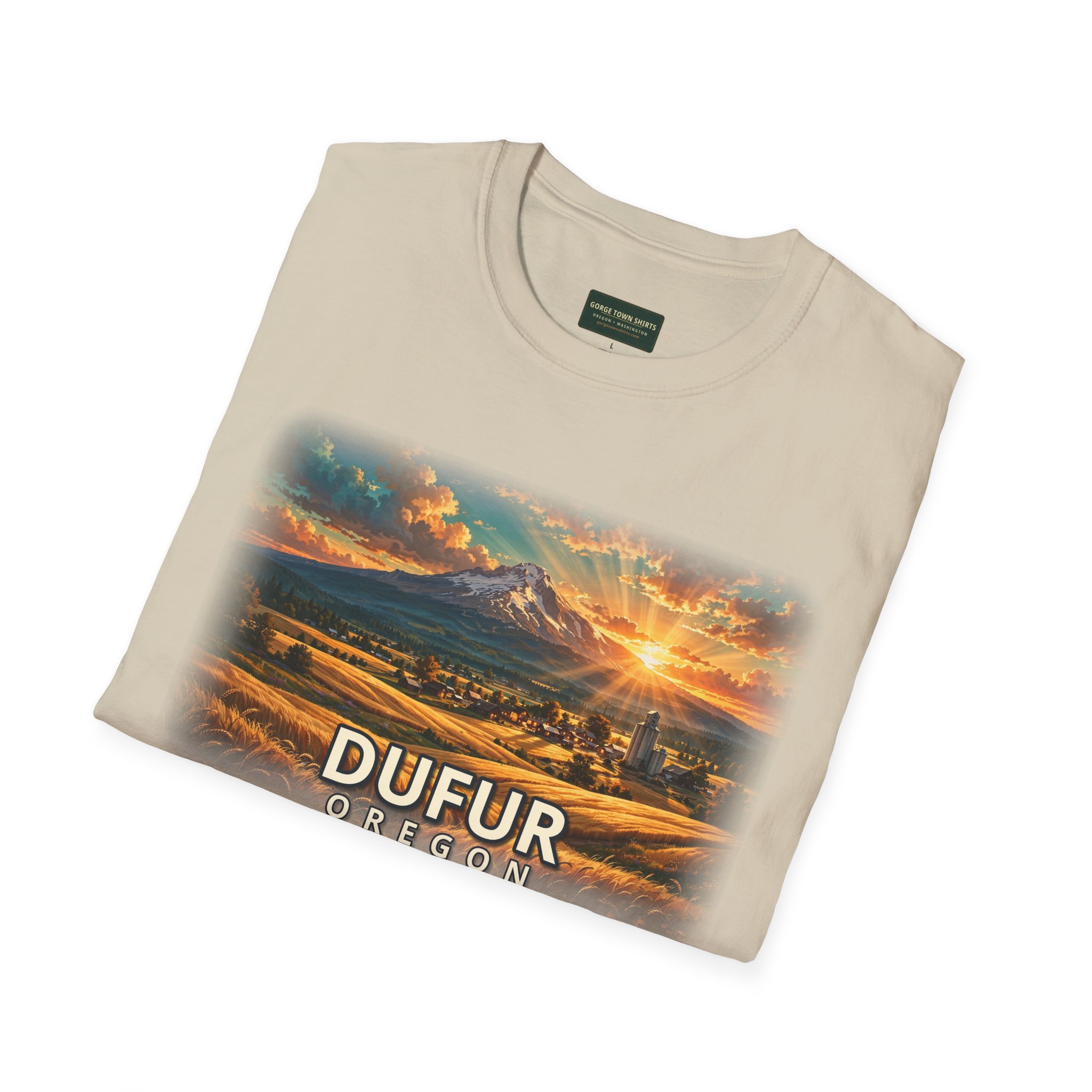Dufur Oregon T-Shirt – Epic Hour Wheat Fields Mount Hood Graphic - Image 9