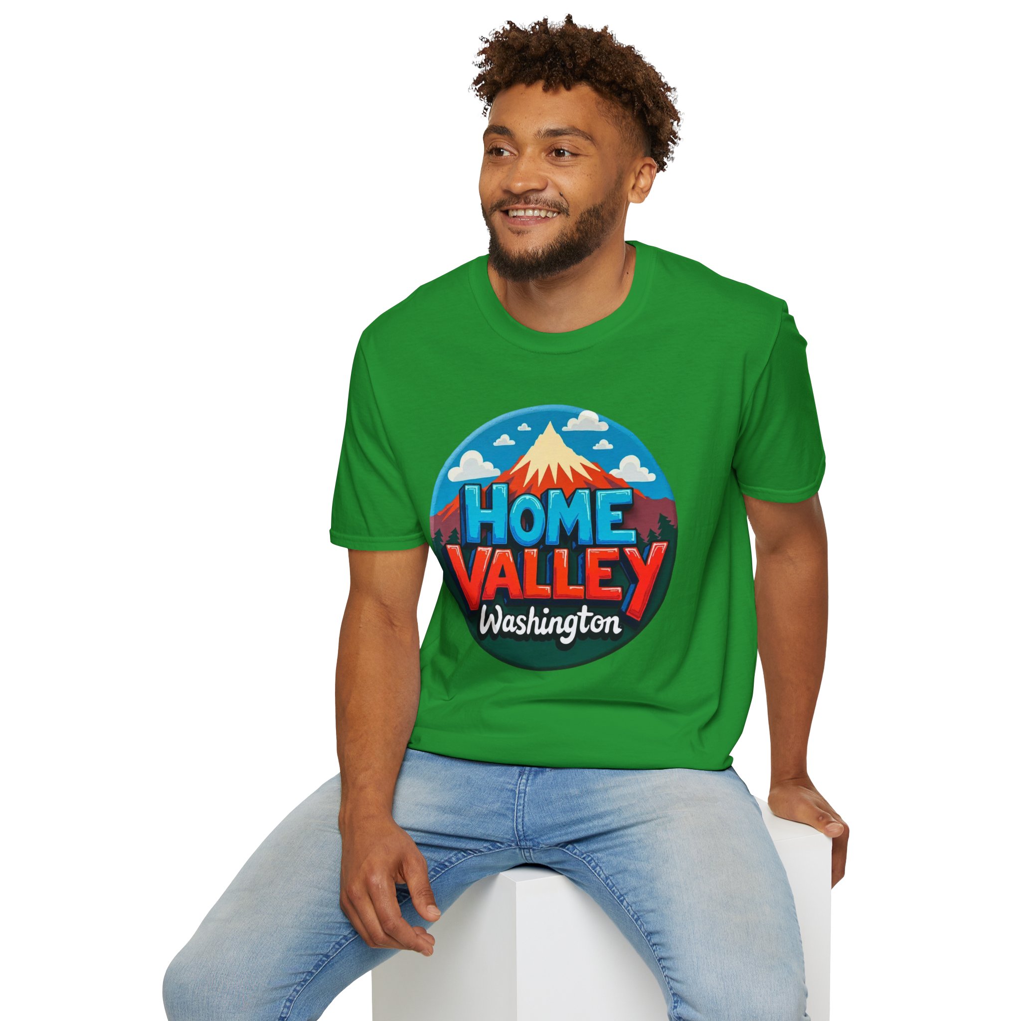Home Valley Washington T-Shirt – Retro Mountain Badge Graphic - Image 39