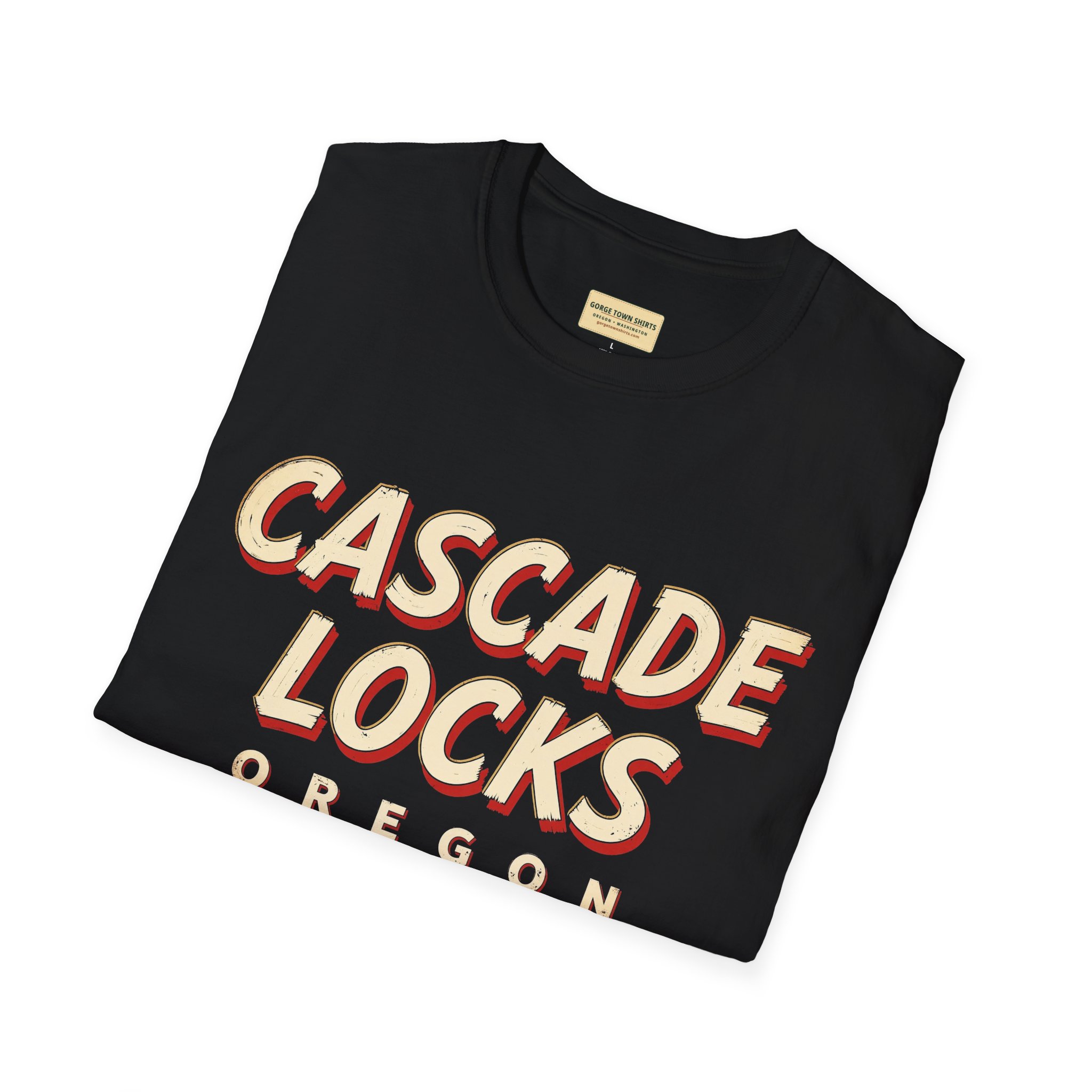 Cascade Locks Oregon Americana T-Shirt - Image 6