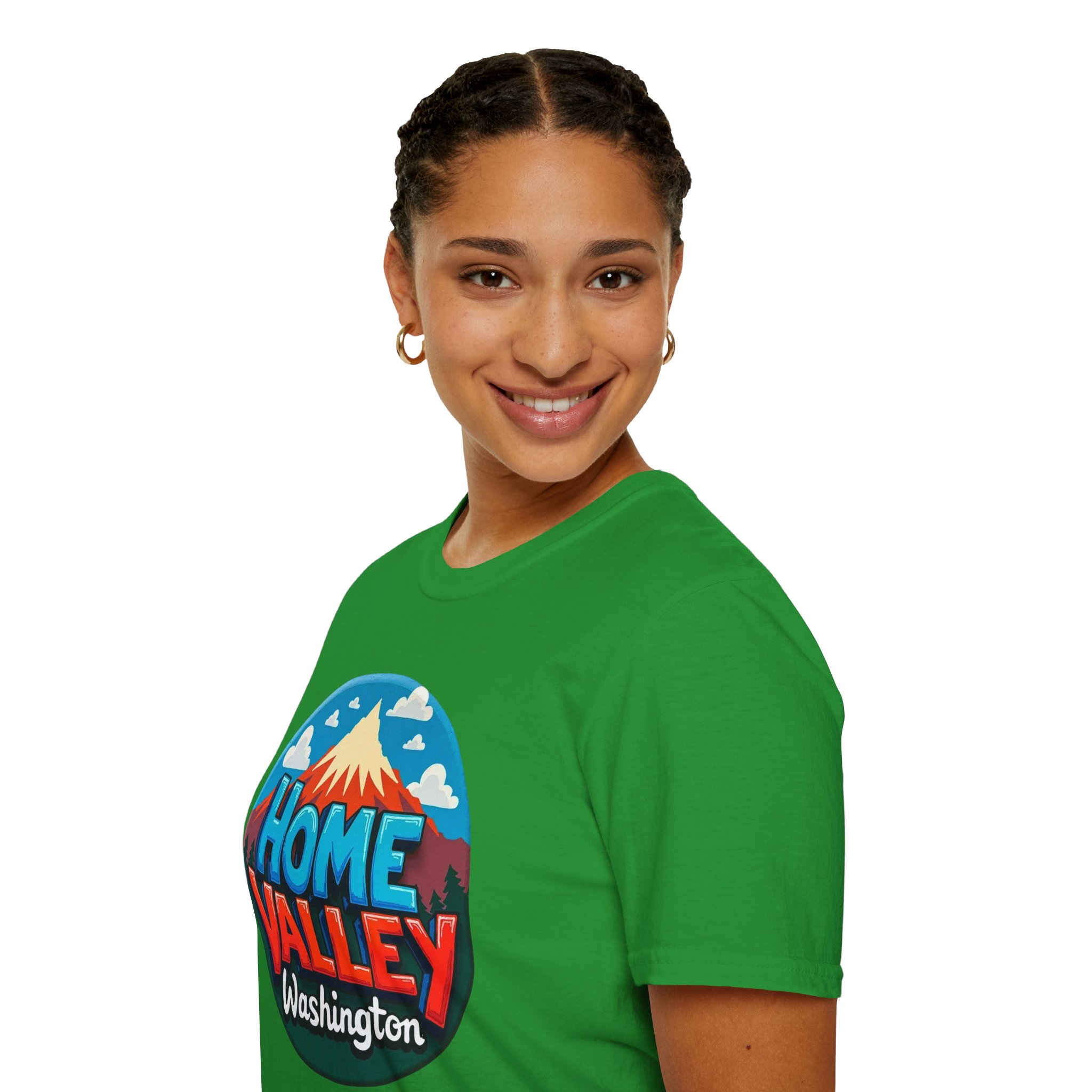 Home Valley Washington T-Shirt – Retro Mountain Badge Graphic - Image 40