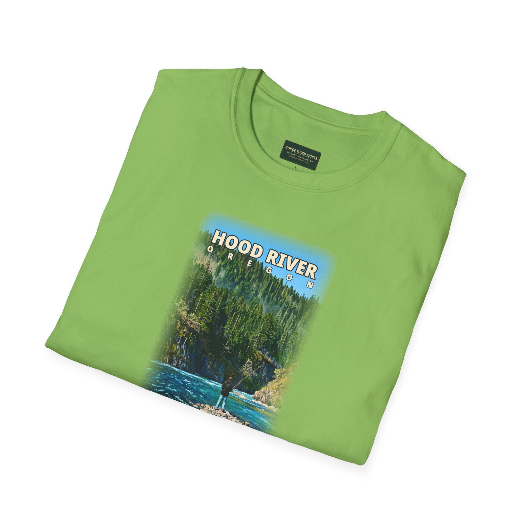 Hood River Oregon Angler T-Shirt - Image 27