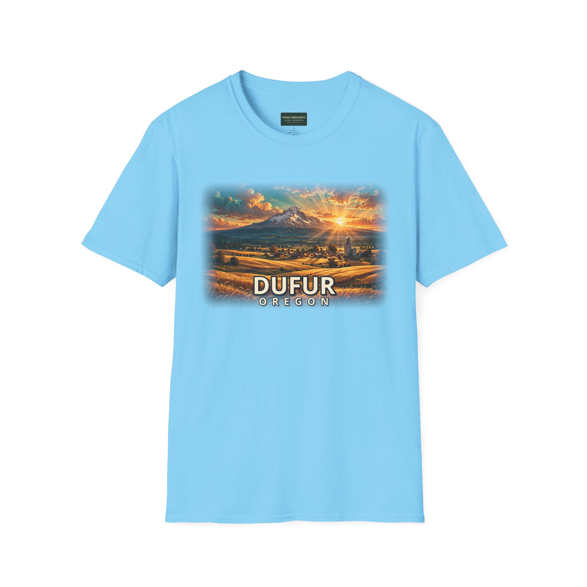 Dufur Oregon T-Shirt – Epic Hour Wheat Fields Mount Hood Graphic - Image 31