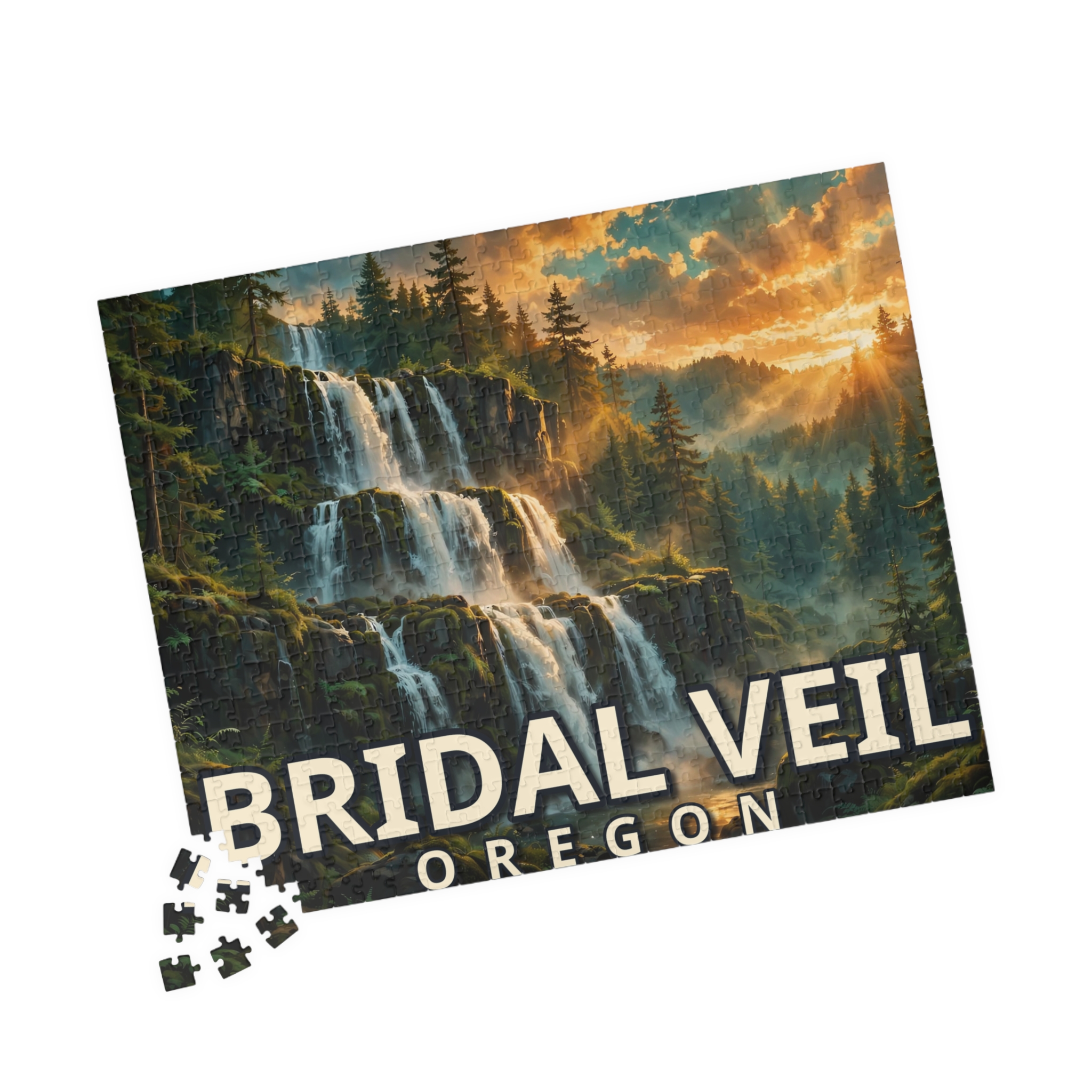 Bridal Veil Oregon Jigsaw Puzzle – Epic Hour Graphic - Image 11