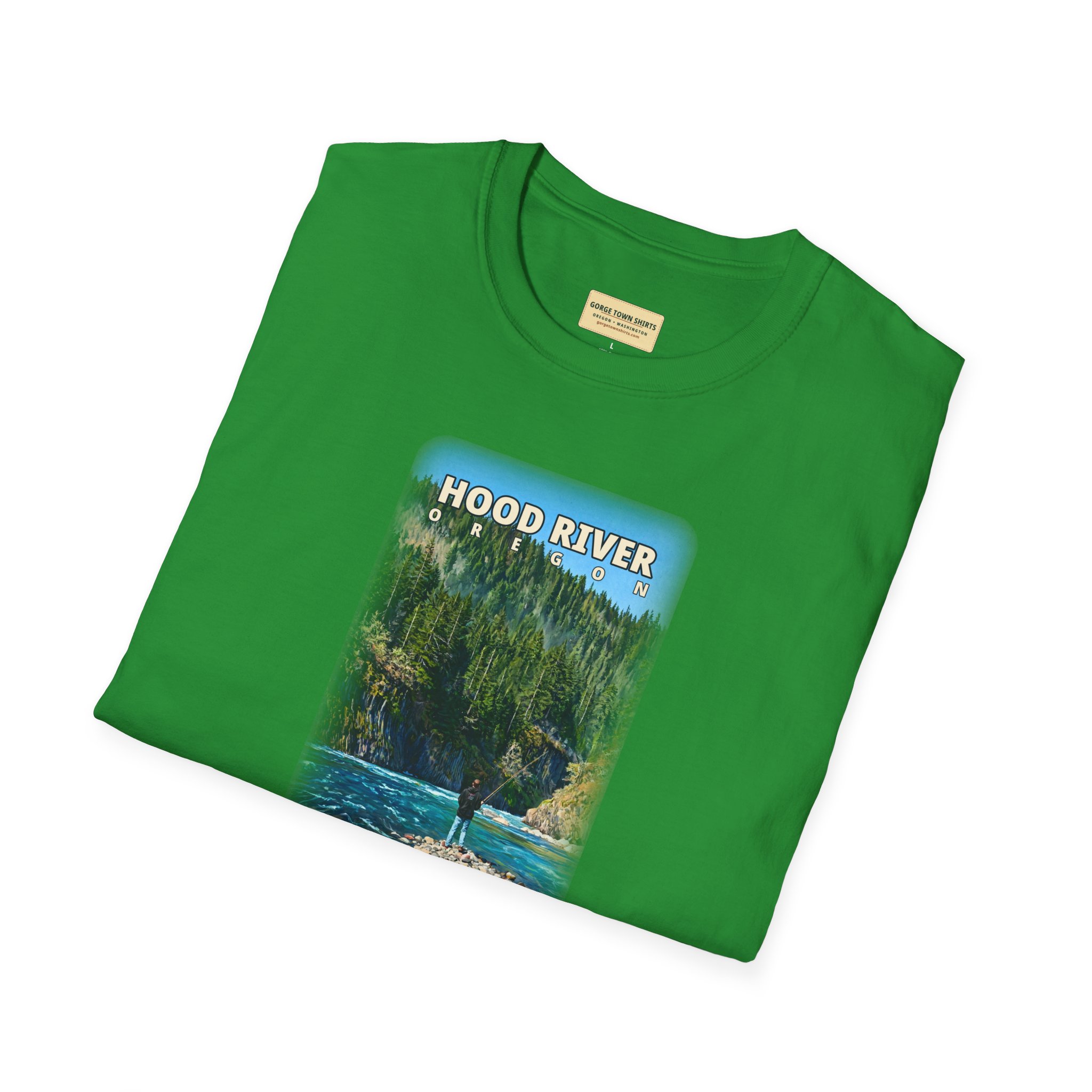 Hood River Oregon Angler T-Shirt - Image 30
