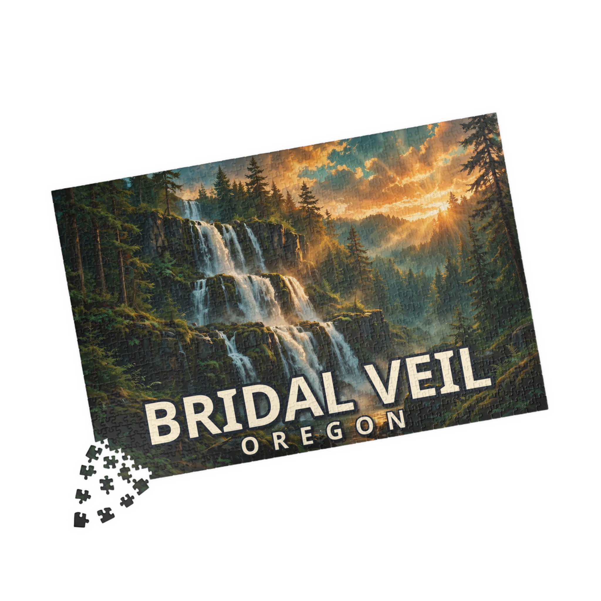 Bridal Veil Oregon Jigsaw Puzzle – Epic Hour Graphic - Image 15