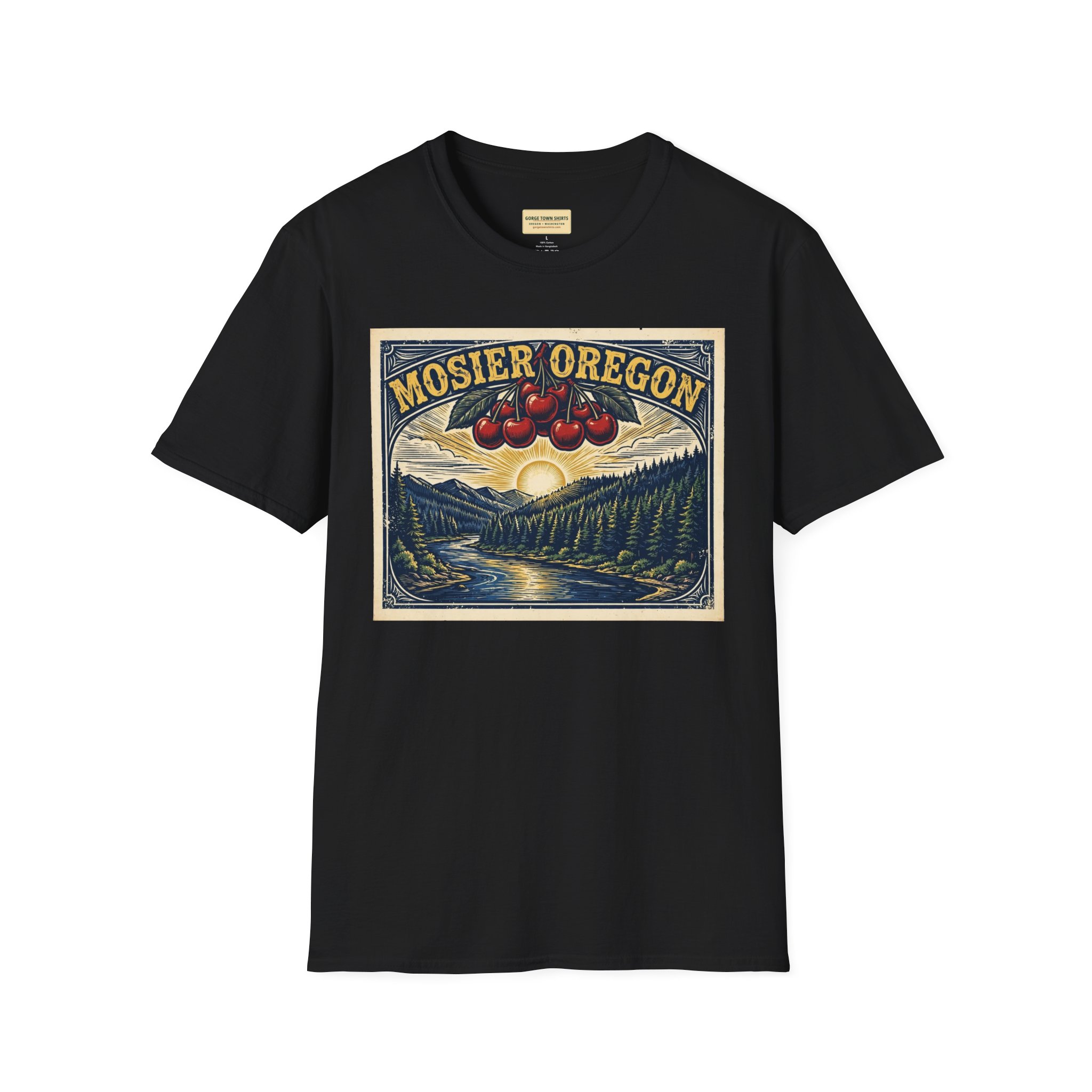 Mosier Oregon T-Shirt – Cherry Poster Graphic - Image 2