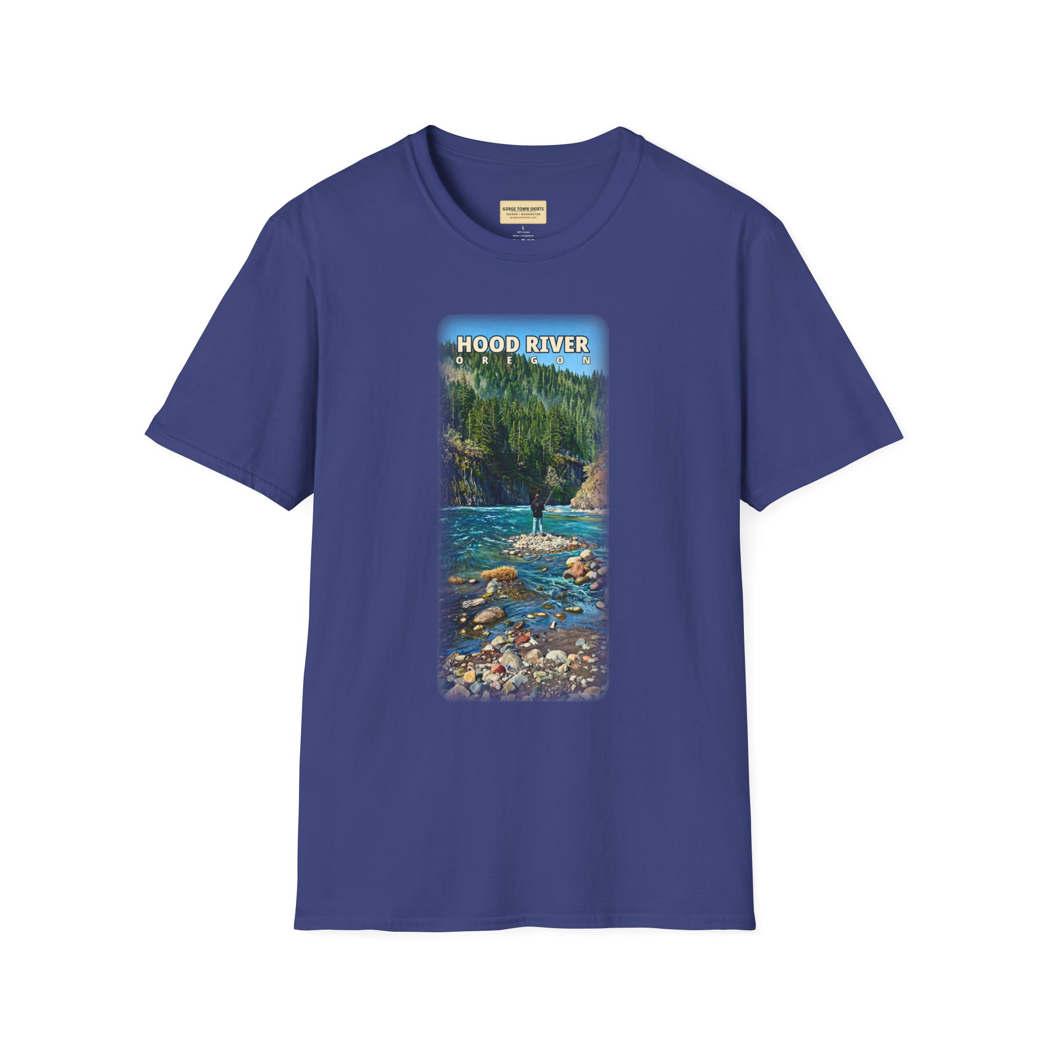 Hood River Oregon Angler T-Shirt - Image 37