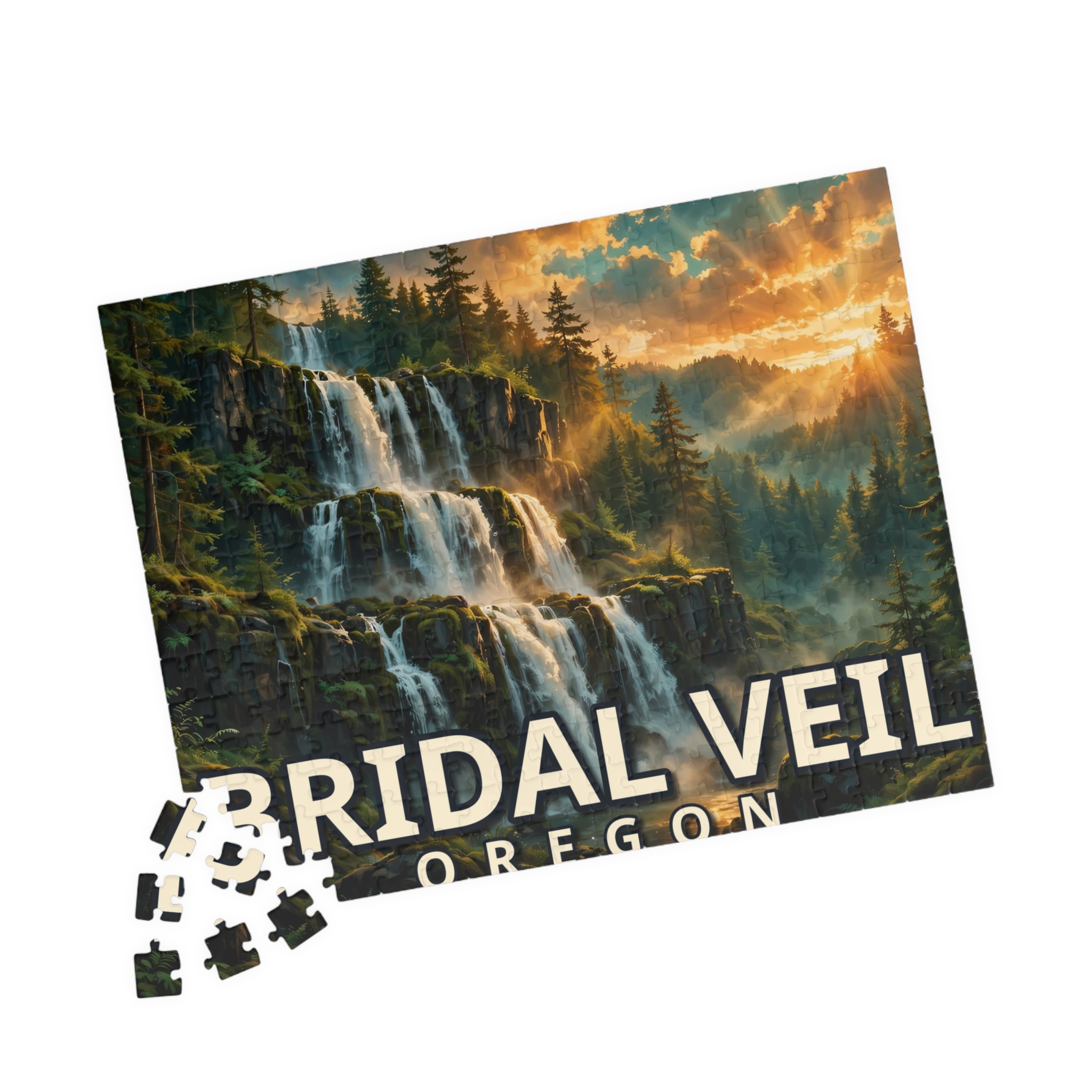 Bridal Veil Oregon Jigsaw Puzzle – Epic Hour Graphic - Image 7