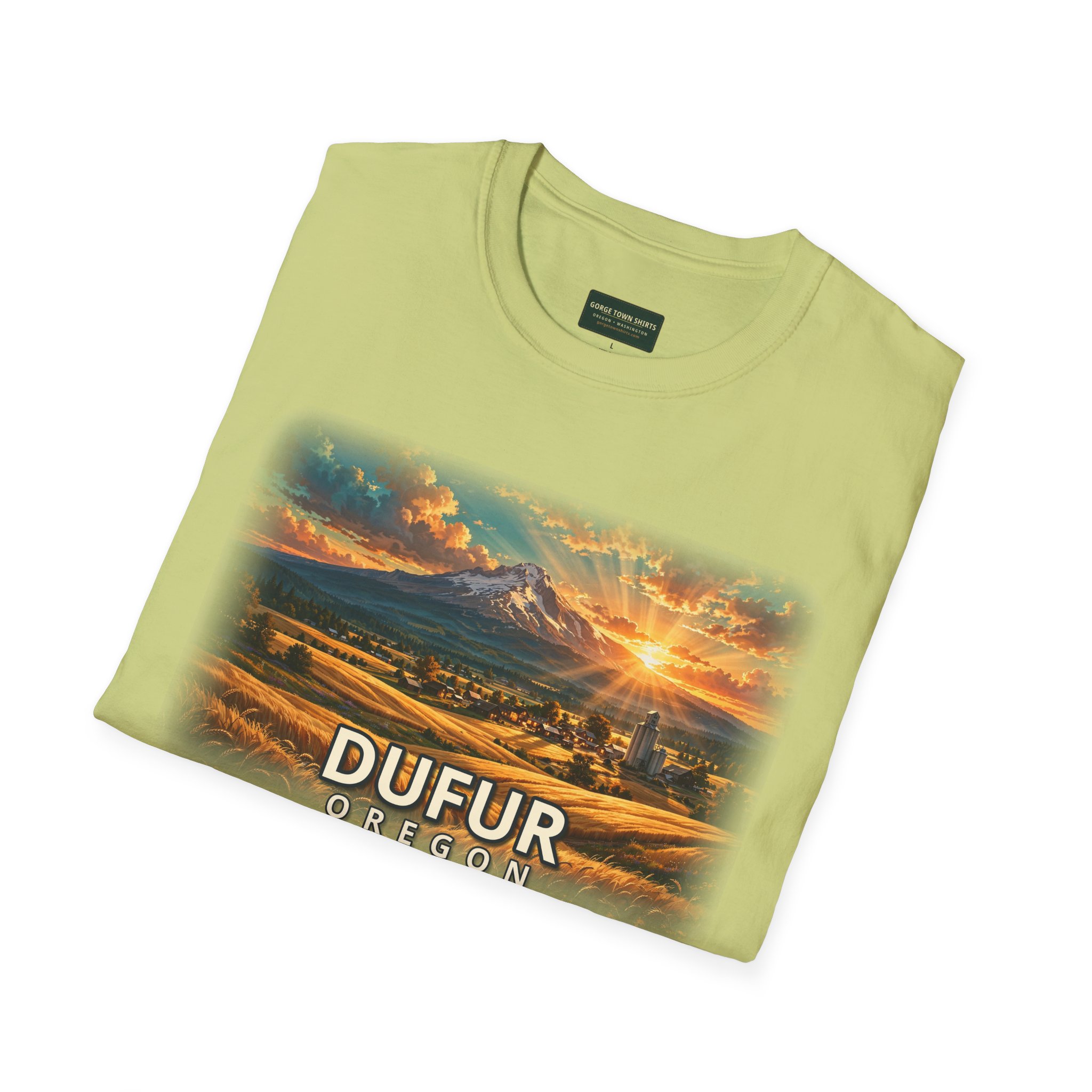 Dufur Oregon T-Shirt – Epic Hour Wheat Fields Mount Hood Graphic - Image 18