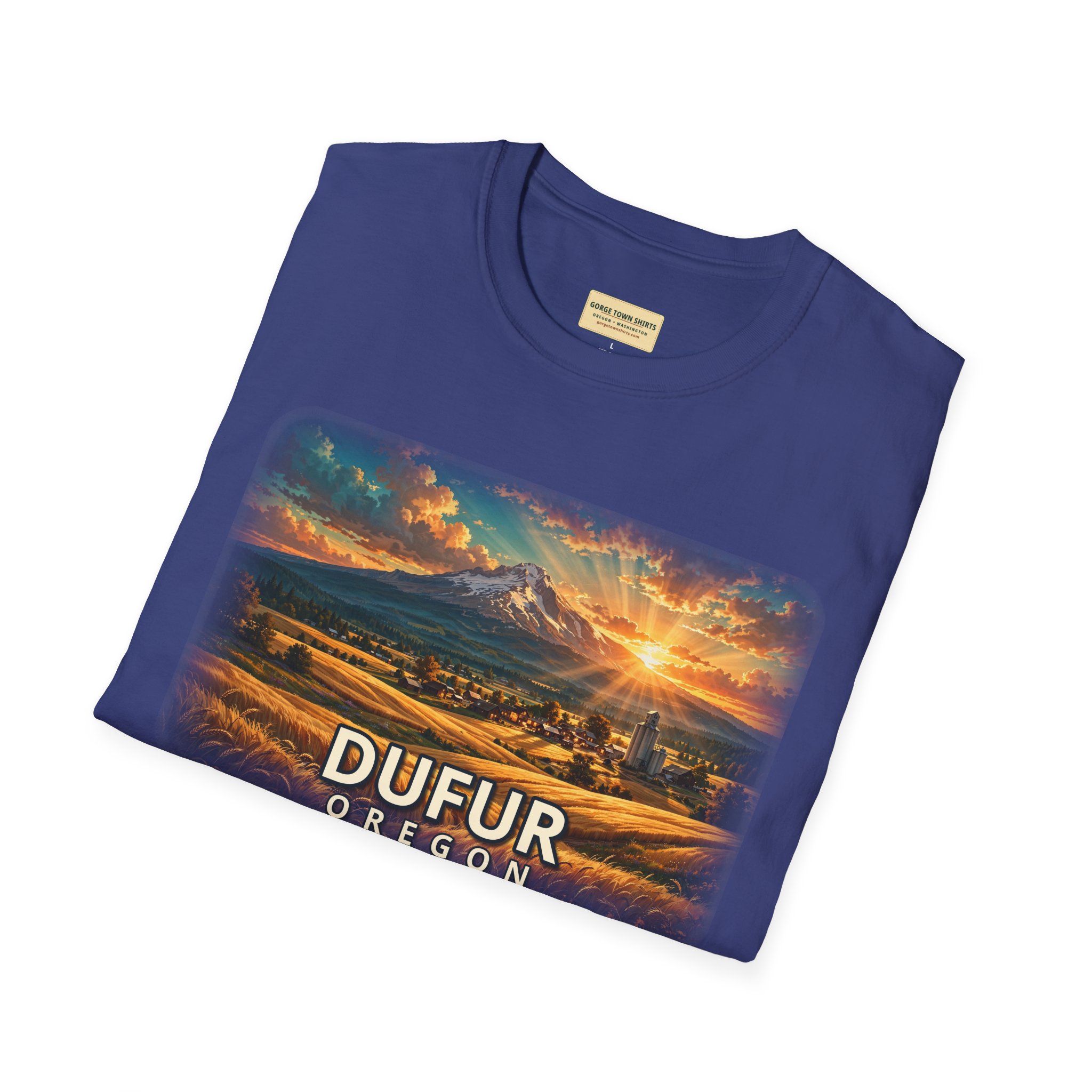 Dufur Oregon T-Shirt – Epic Hour Wheat Fields Mount Hood Graphic - Image 39