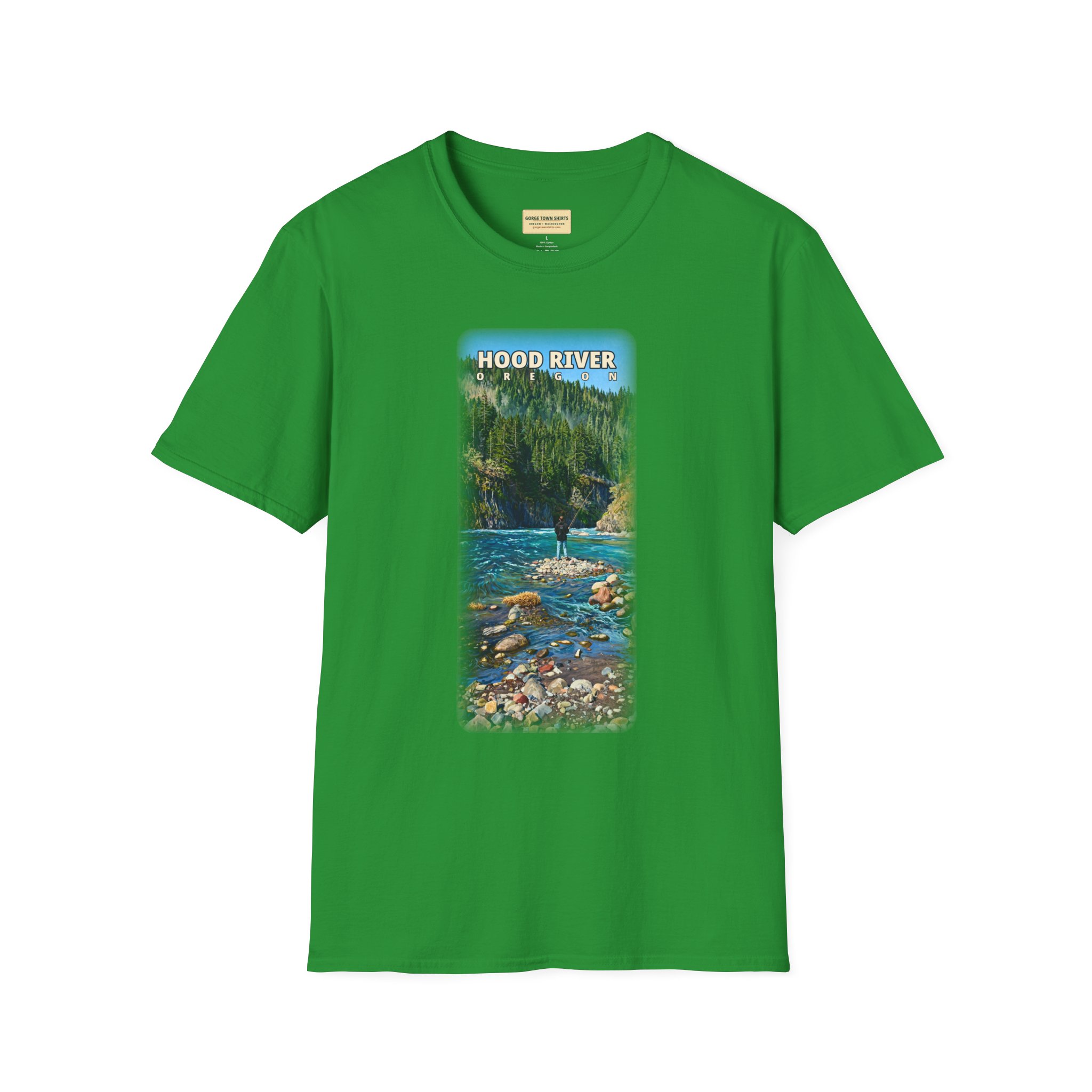 Hood River Oregon Angler T-Shirt - Image 28