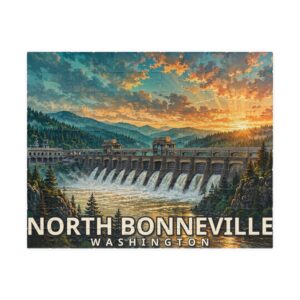 North Bonneville Washington Jigsaw Puzzle – Epic Hour Graphic