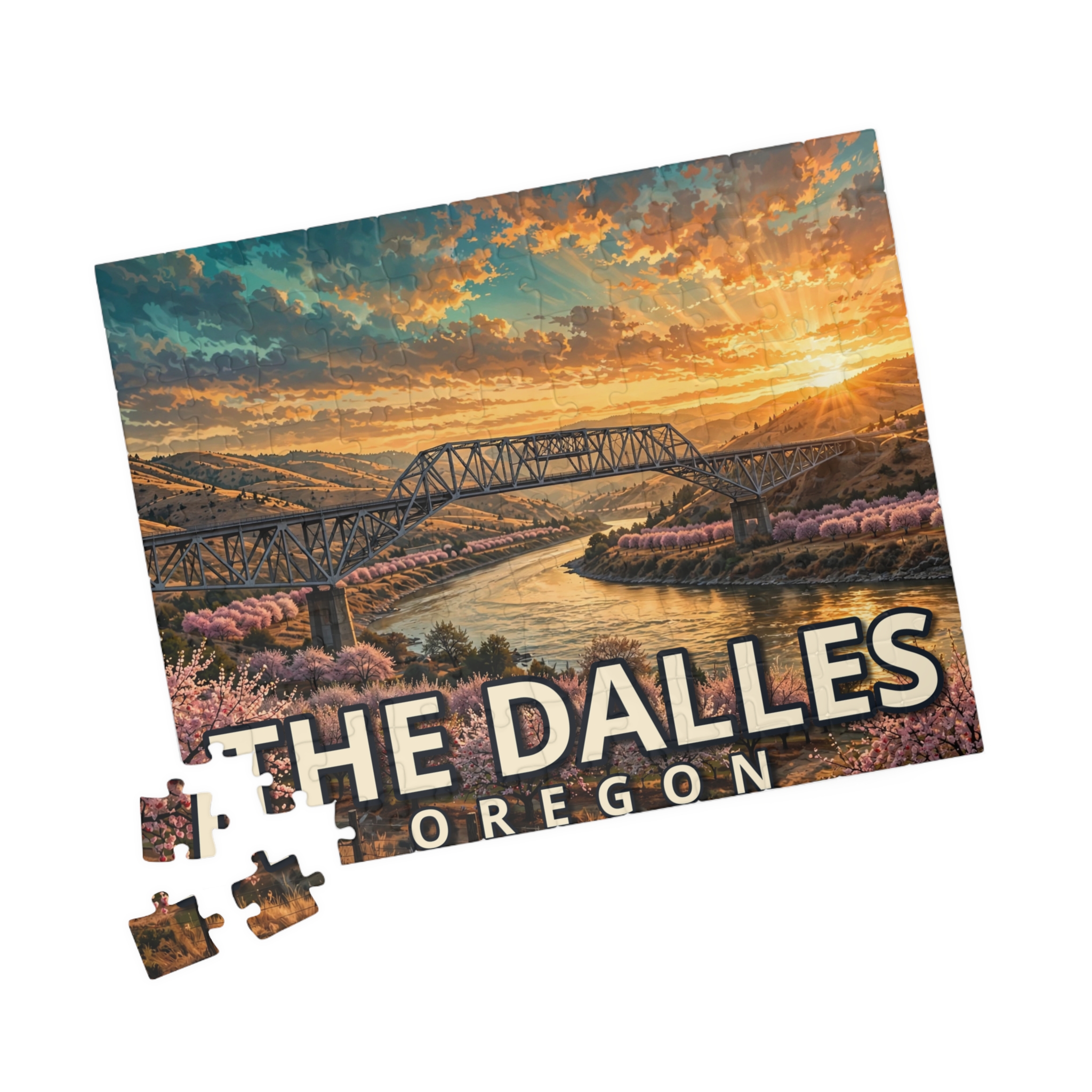 The Dalles Oregon Jigsaw Puzzle – Epic Hour Graphic - Image 3