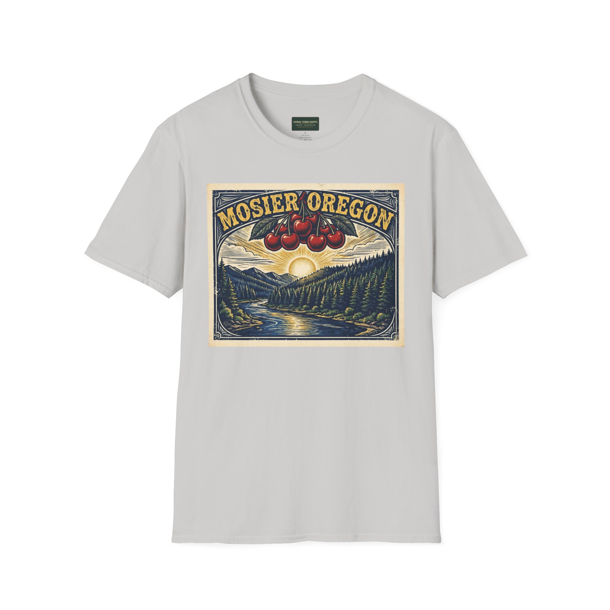Mosier Oregon T-Shirt – Cherry Poster Graphic - Image 4