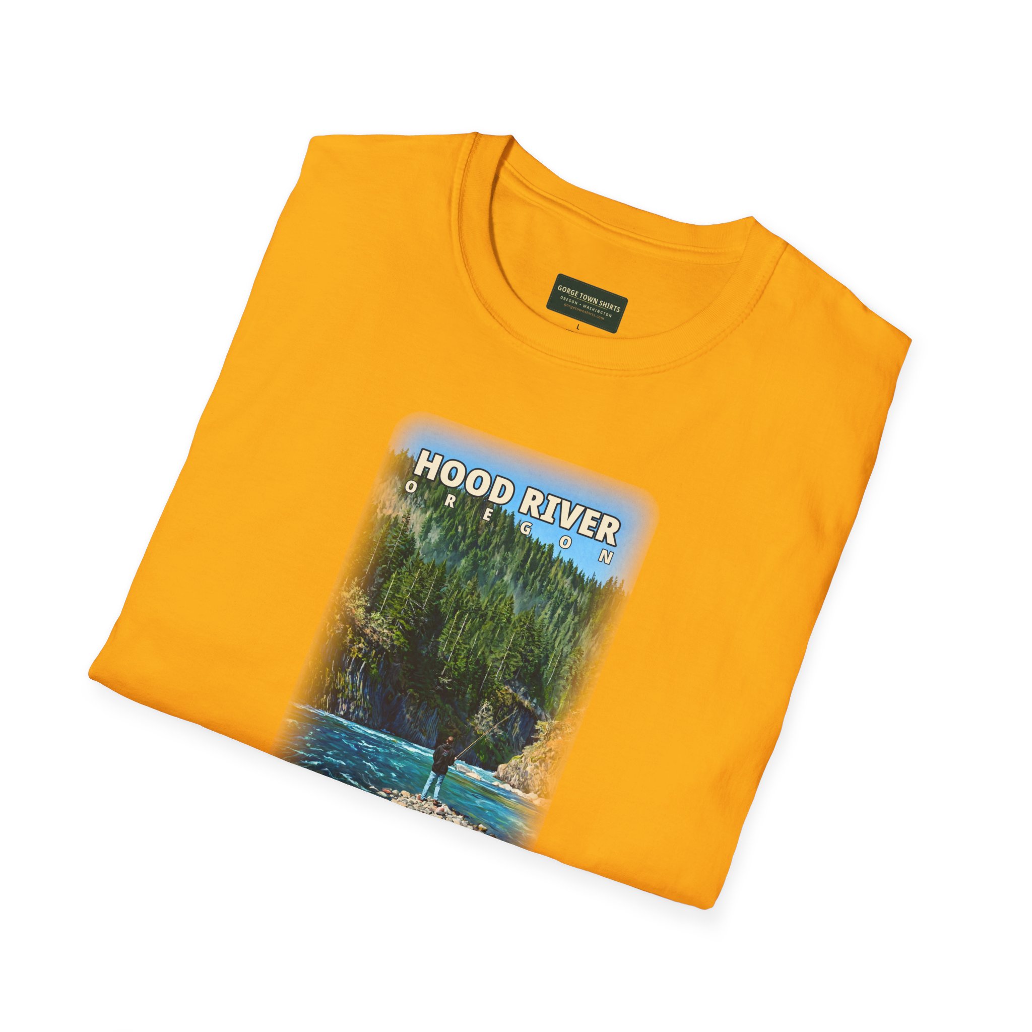 Hood River Oregon Angler T-Shirt - Image 15