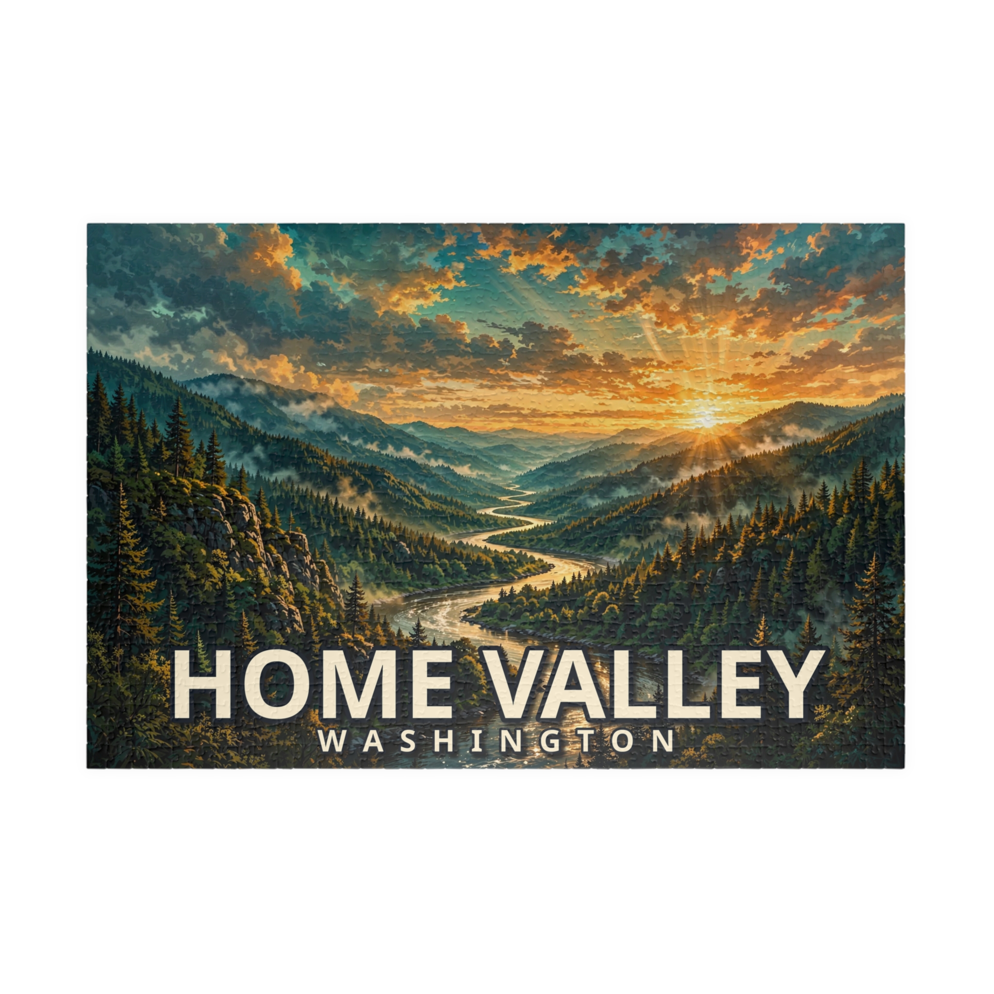 Home Valley Washington Jigsaw Puzzle – Epic Hour Graphic - Image 13