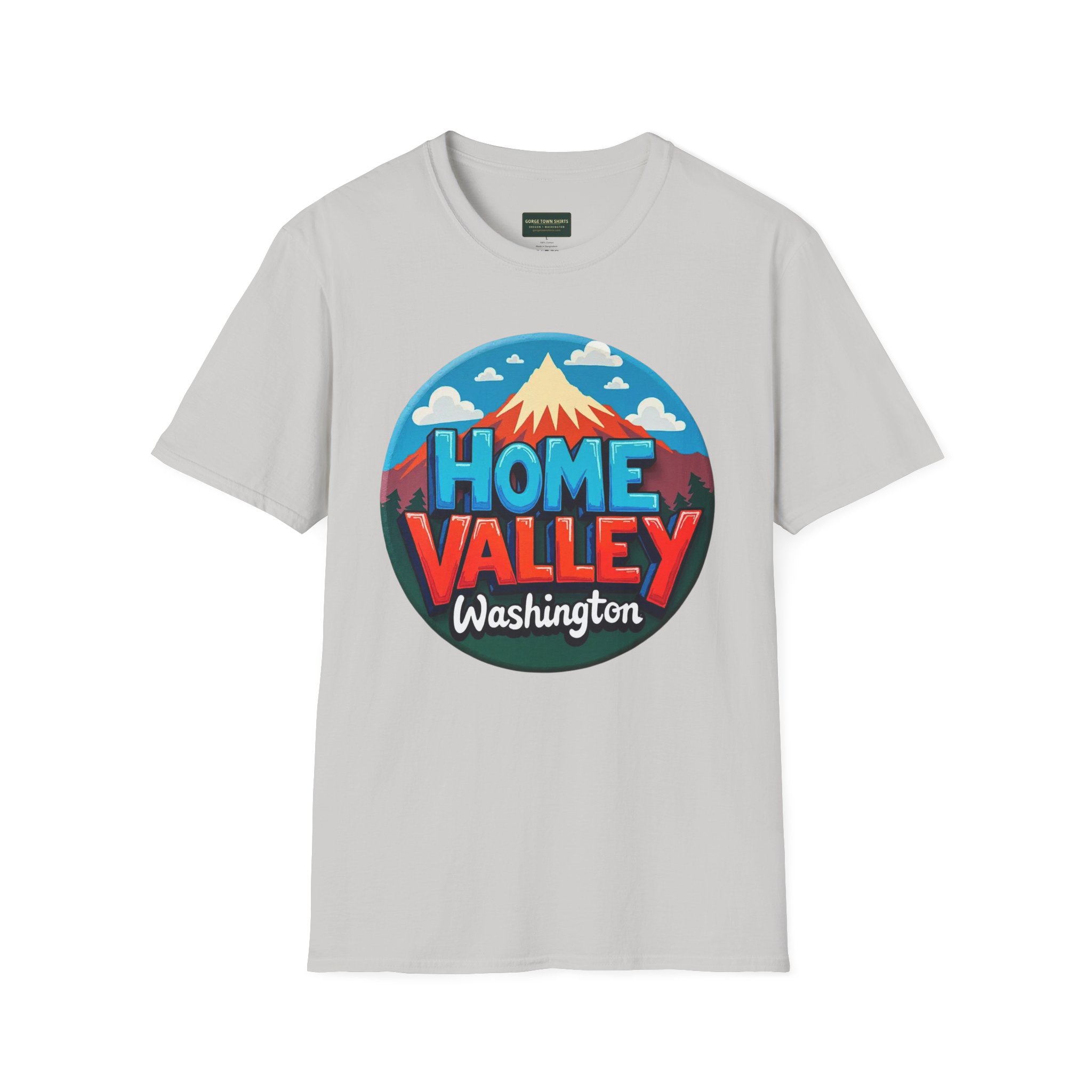 Home Valley Washington T-Shirt – Retro Mountain Badge Graphic - Image 13