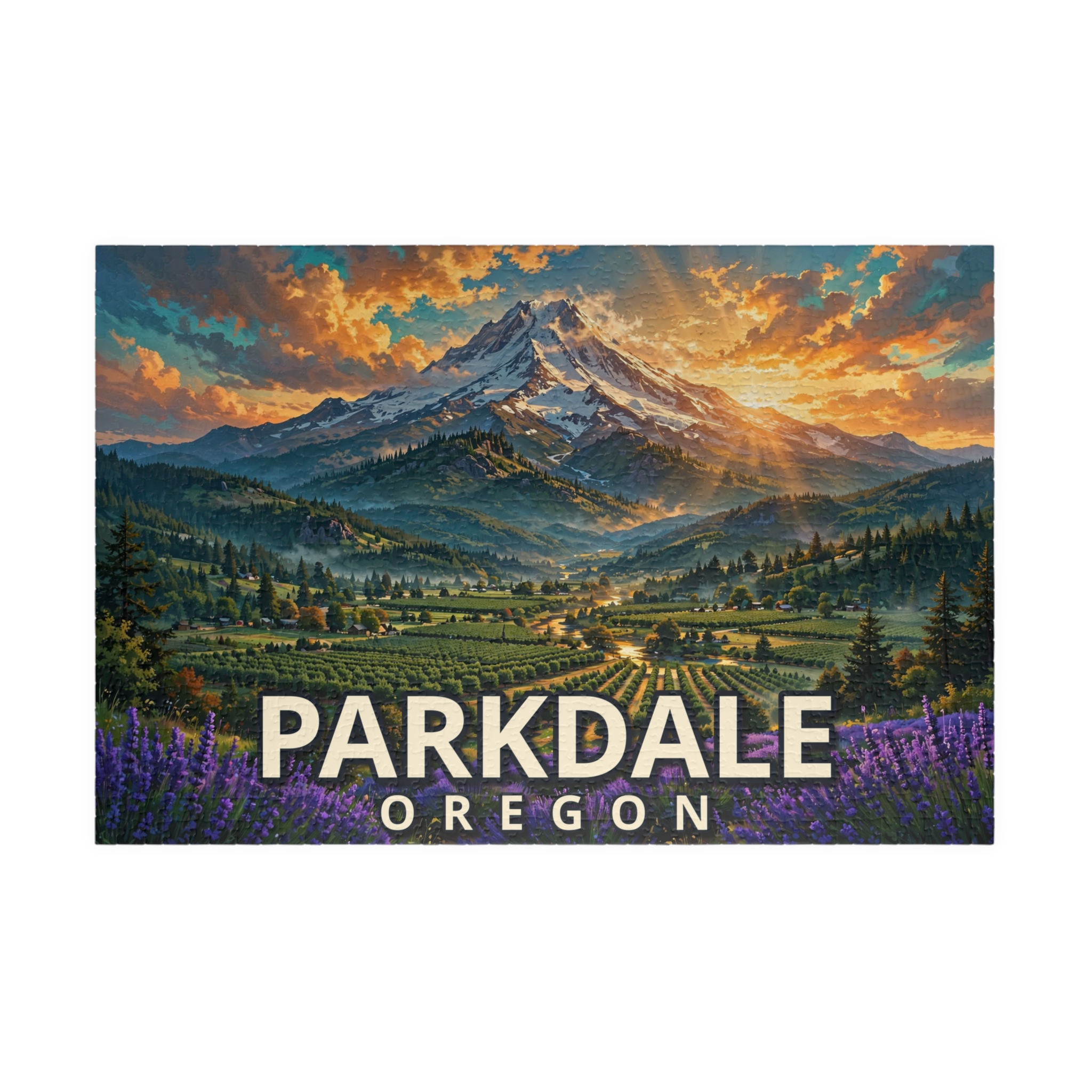 Parkdale Oregon Jigsaw Puzzle – Epic Hour Graphic - Image 13